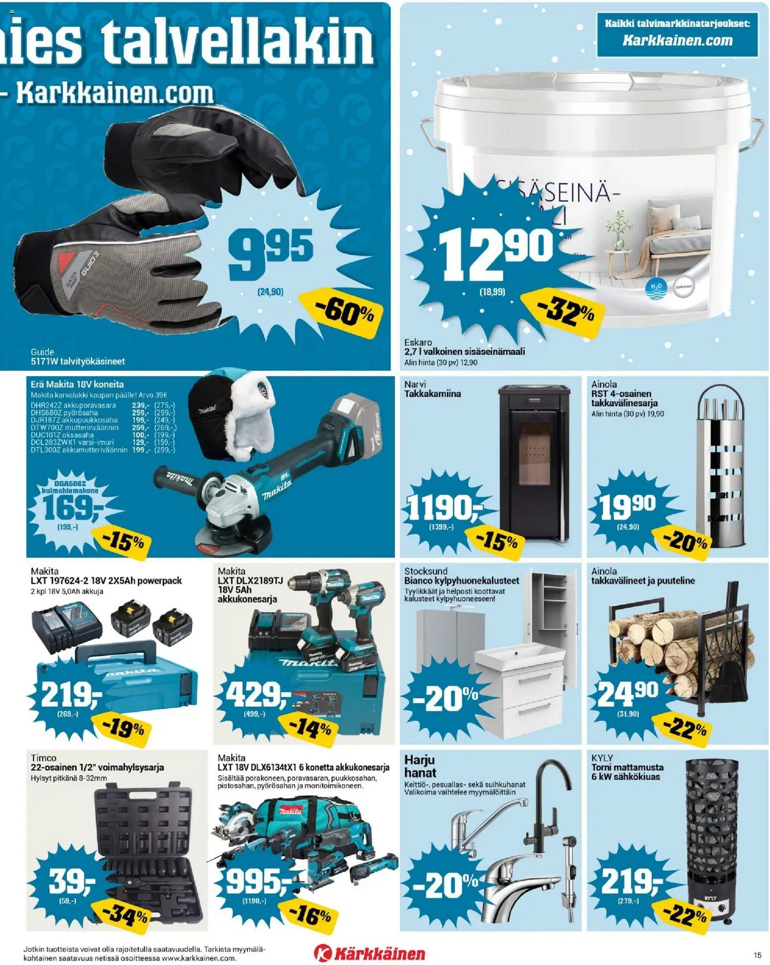 Kärkkäinen tarjoukset – voimassa 21.01.2026 alkaen | Sivu: 15 | Tuotteet: Pesuallas