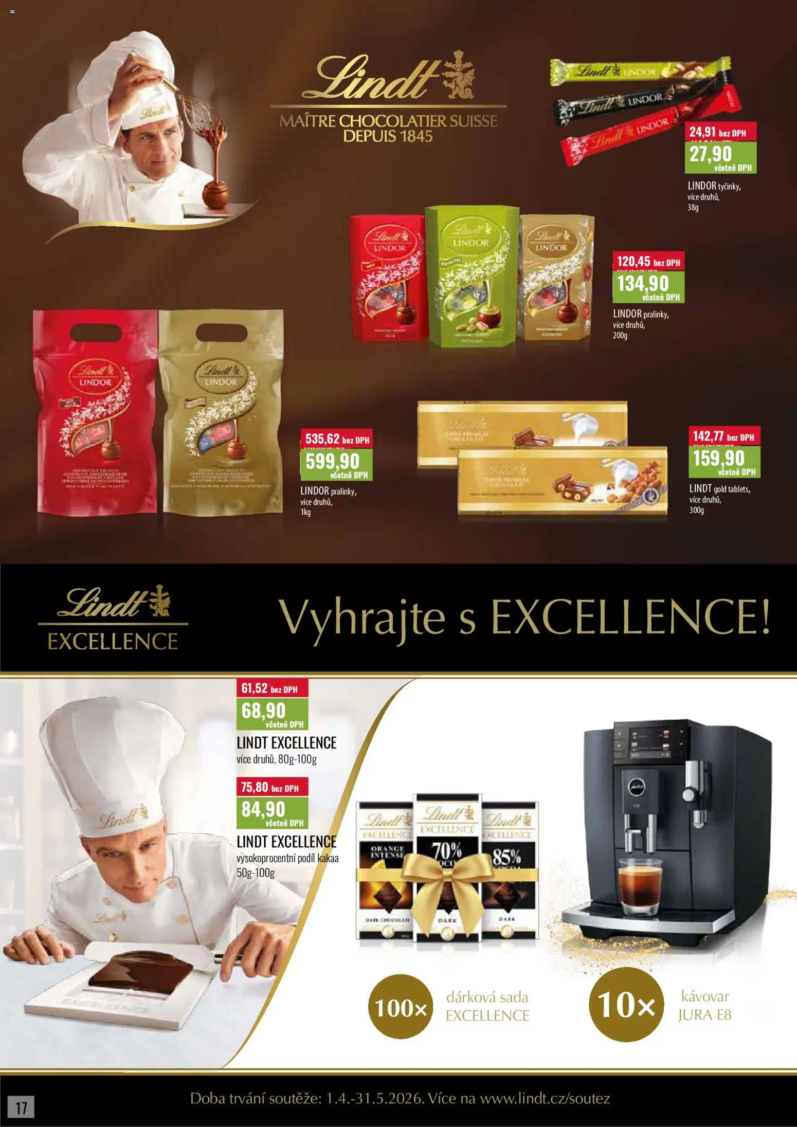 Ratio leták od 01.04.2026 | Strana: 18 | Produkty: Lindor, Lindt, Kávovar