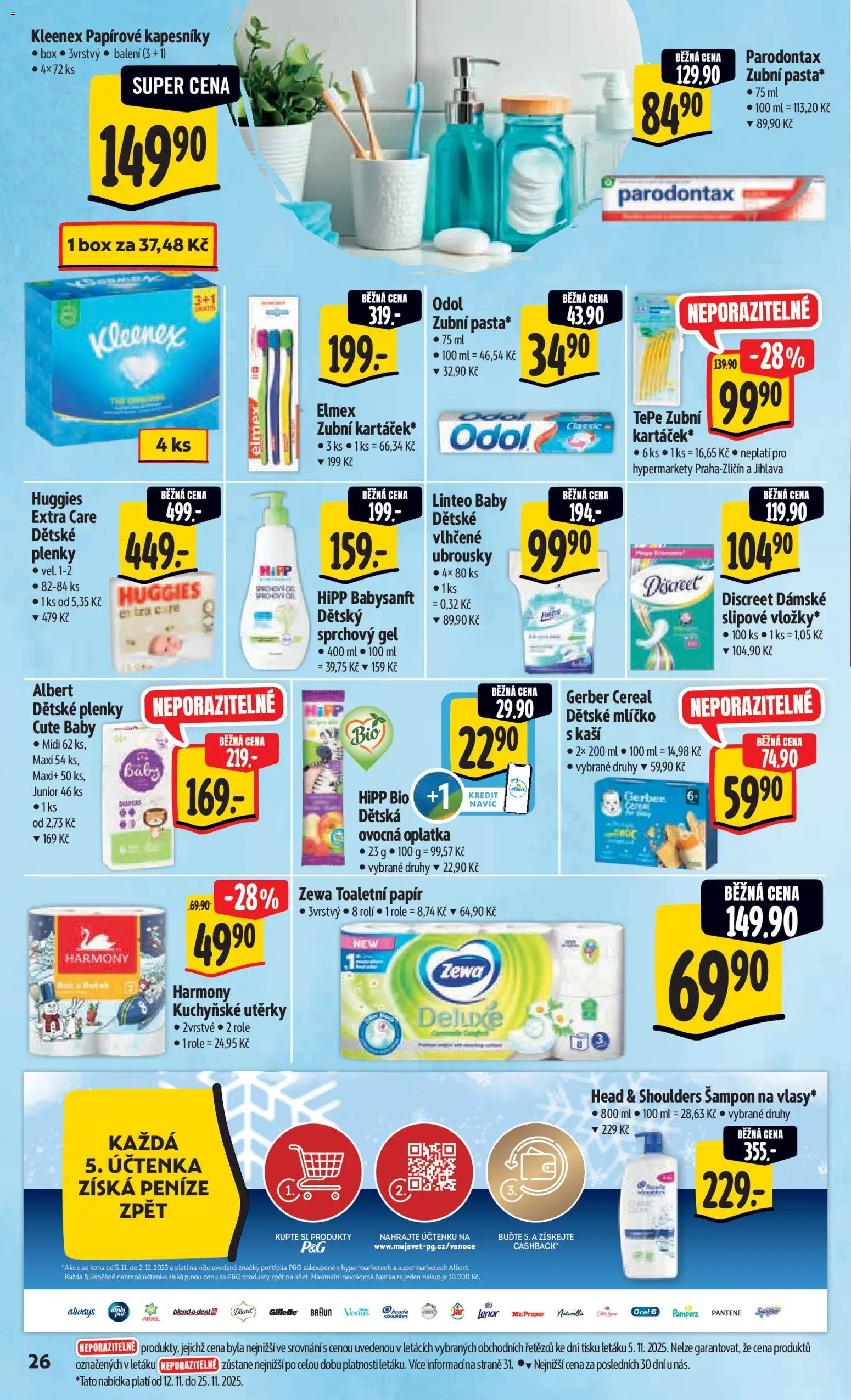 Albert Black Friday od 12.11.2025 | Strana: 35 | Produkty: Utěrky, Ubrousky, Head & Shoulders, Ariel