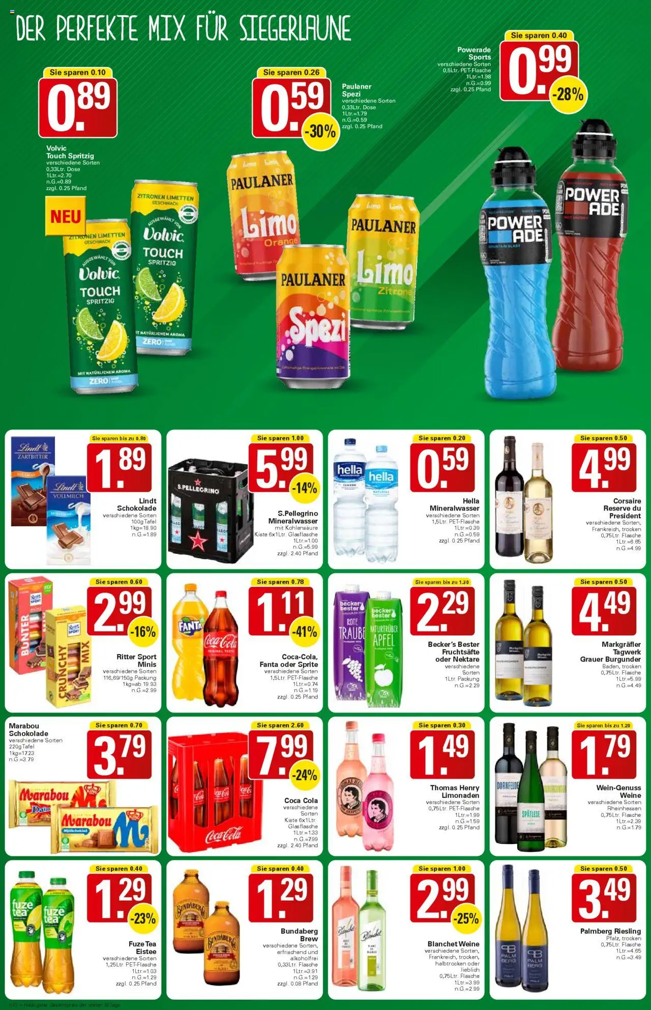 WEZ Prospekt - gültig ab dem 25.08.2025 | Seite: 12 | Produkte: Fanta, Ritter sport, Hella, Volvic