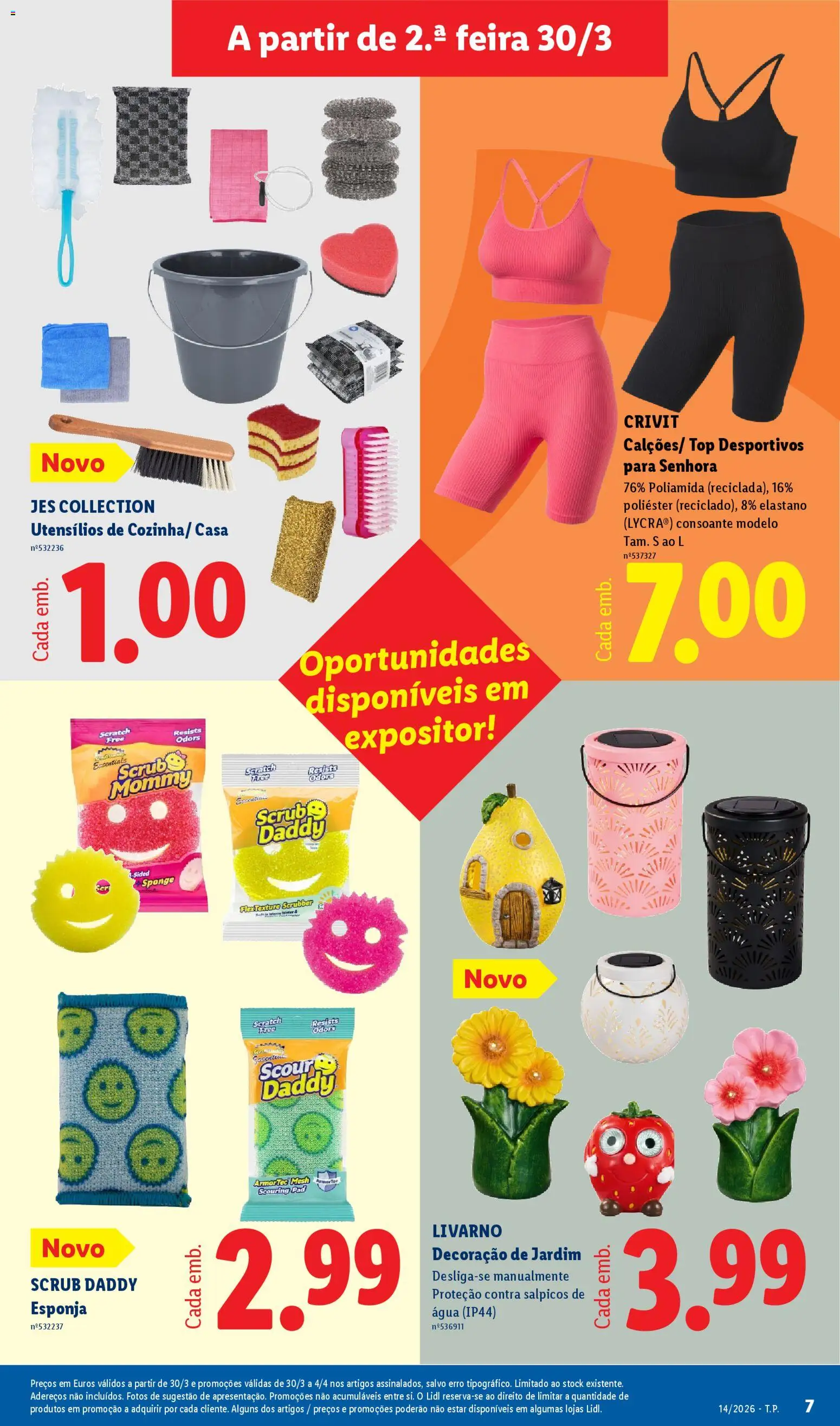 Lidl Novidades │ válido de 30.03.2026 | Página: 7 | Produtos: Agua, Top, Esponja