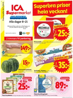 ICA Supermarket - Stockholm - Förhandsvisning av reklamblad från butik ICA Supermarket aktuell från 28.07.2025