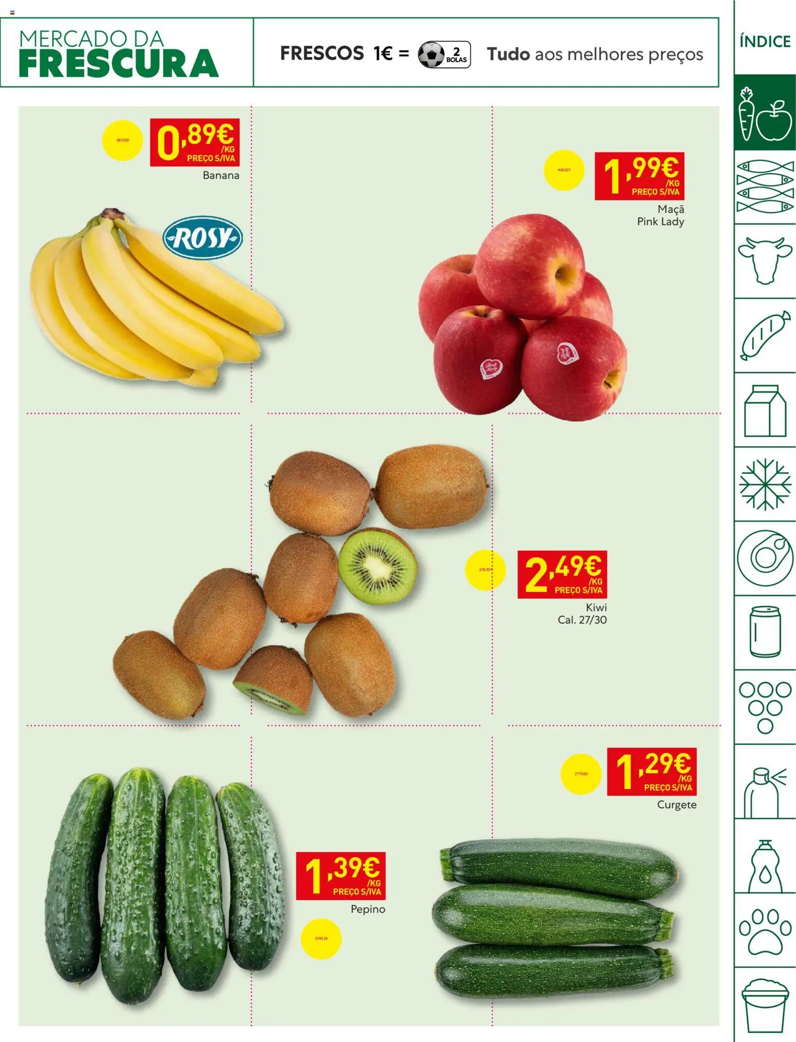Recheio folheto │ válido de 07.04.2026 | Página: 5 | Produtos: Banana, Curgete, Maça, Kiwi