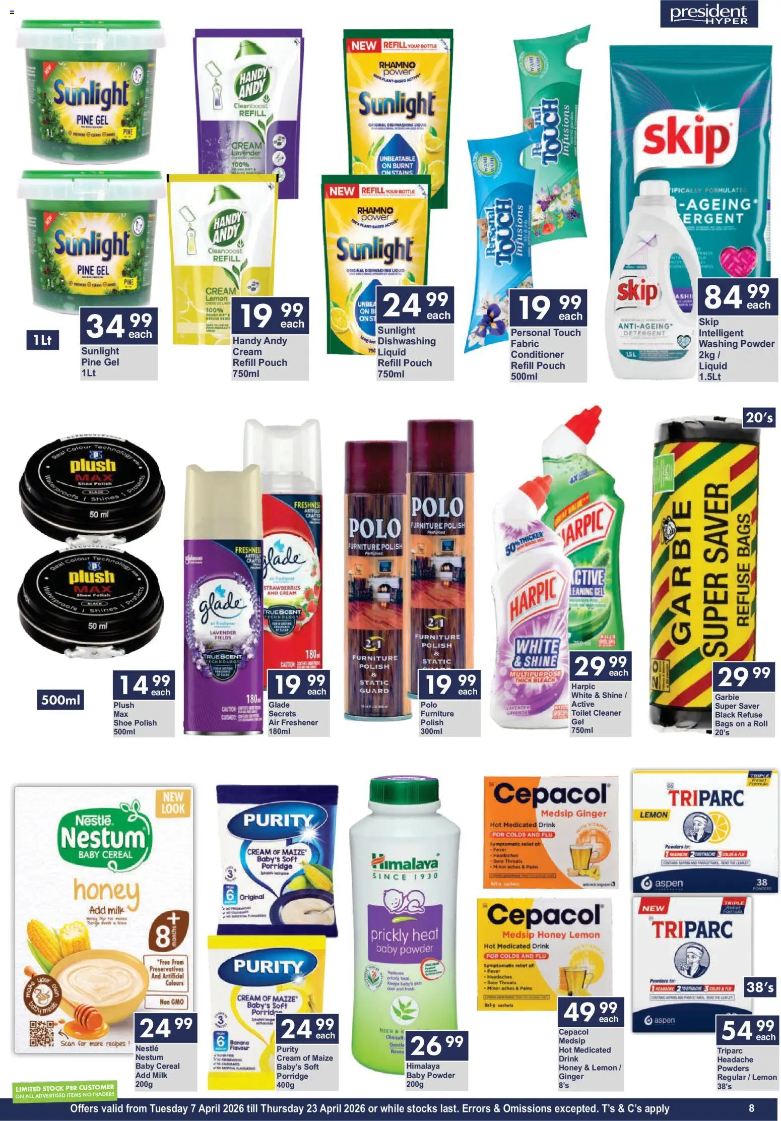 New President Hyper catalogue – valid from 07.04.2026 | Page: 8 | Products: Paint, Toilet, Strawberries, Cream