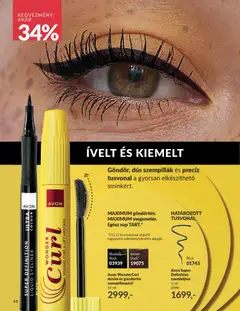 Katalógus AVON 2026 februári - amely érvényes a következő dátumtól: 01.02.2026 | Oldal: 54 | Termékek: Szempillaspirál, Szemhéjtus