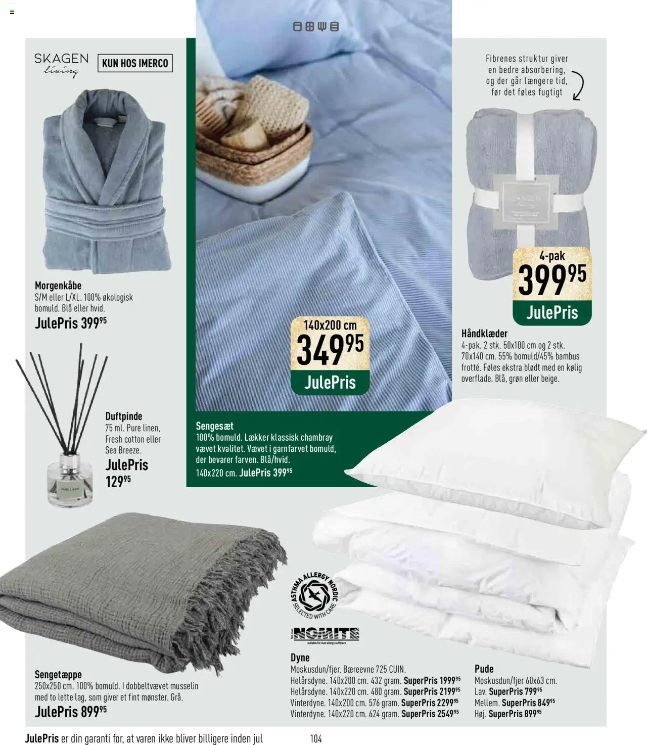 Imerco tilbudsavis – gyldig fra 17.10.2025 | Side: 104 | Produkter: Pude, Sengesæt, Søm