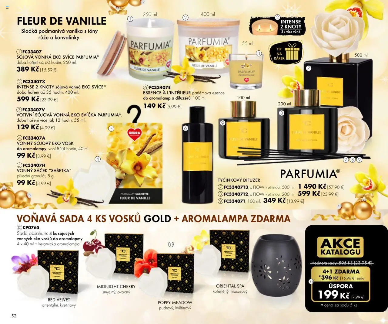 Nové Dedra akcie – leták je platný od 19.09.2025 | Strana: 52 | Produkty: Difúzer, Ruže