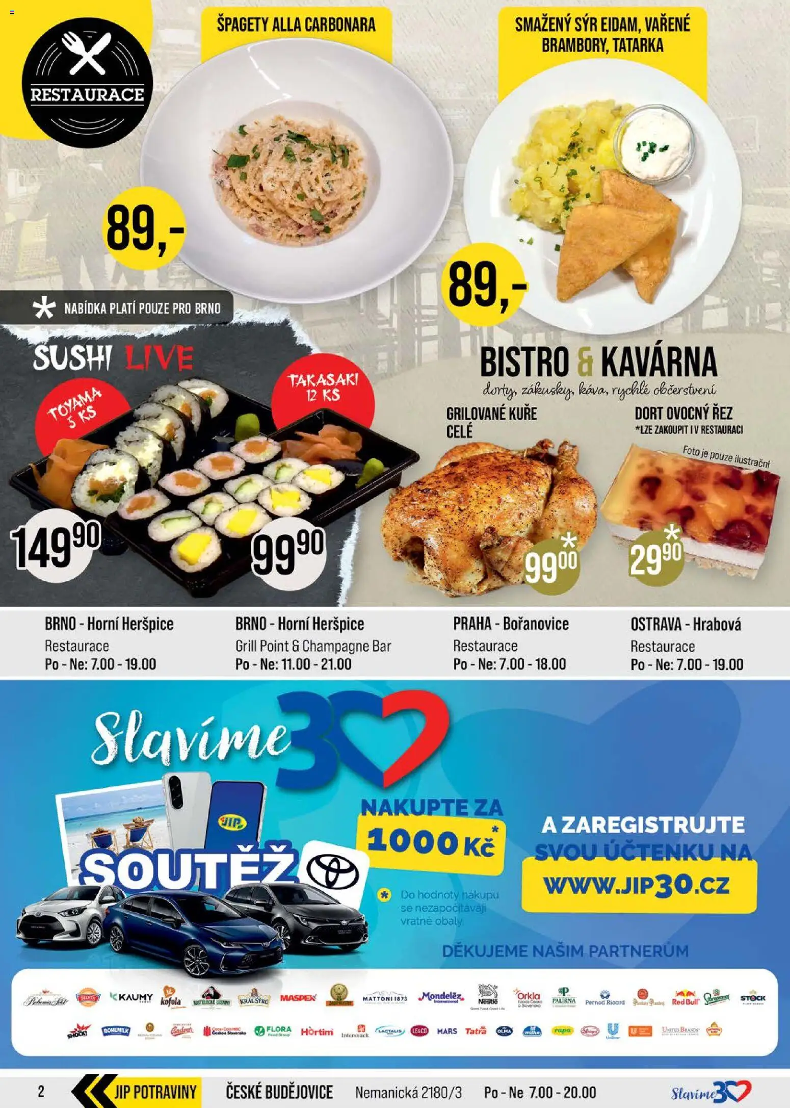 Jip leták - Cash & Carry od 05.11.2025 | Strana: 2 | Produkty: Mattoni, Smažený sýr, Dort, Flora