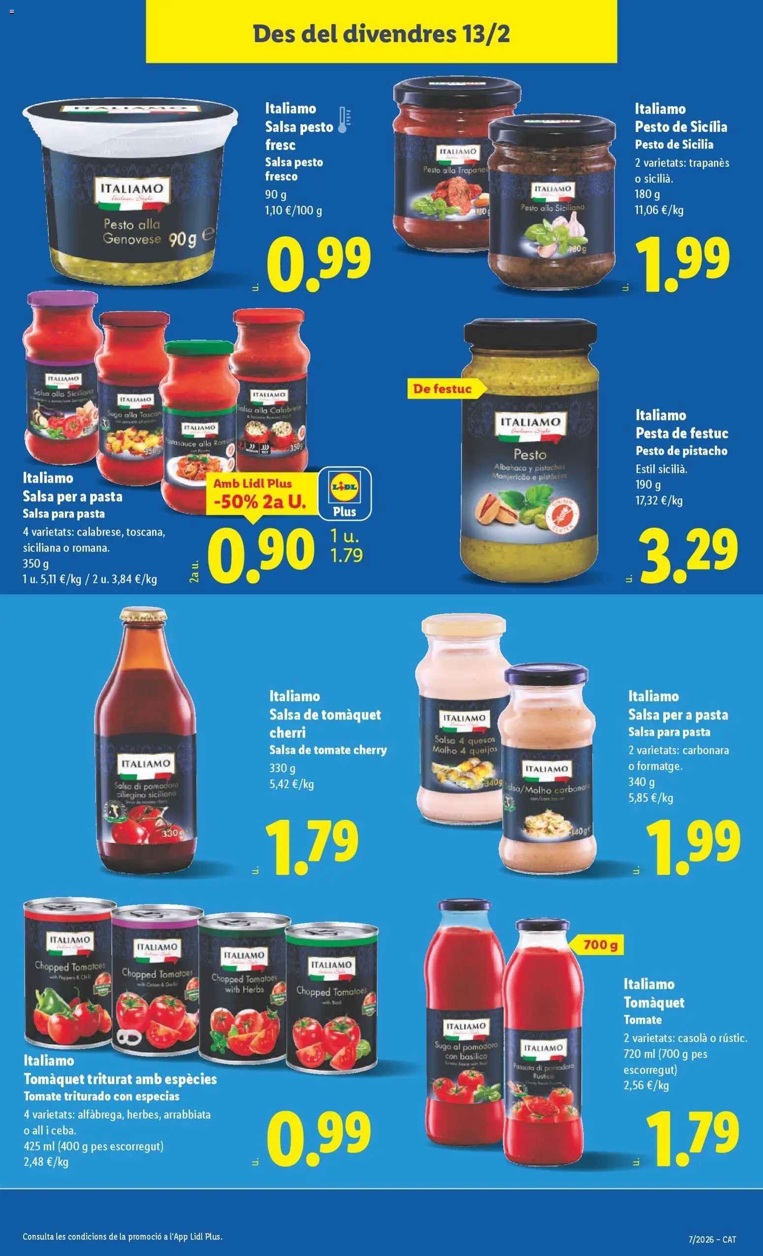 Lidl folleto │ válido desde el 09.02.2026 | Página: 31 | Productos: Pasta, Salsa de tomate, Tomate triturado