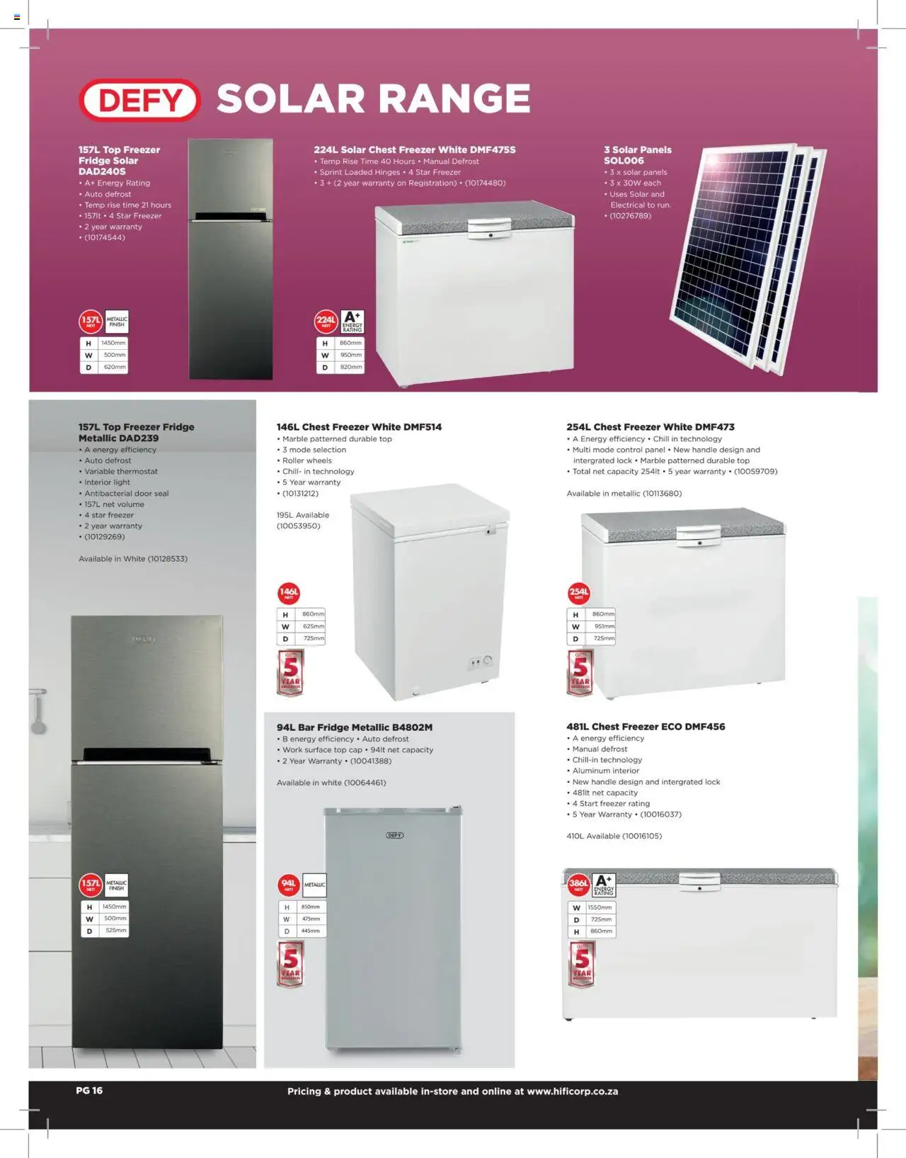 New HiFi Corp catalogue – valid from 12.02.2024 | Page: 16 | Products: Lock, Freezer fridge, Fridge, Chest freezer