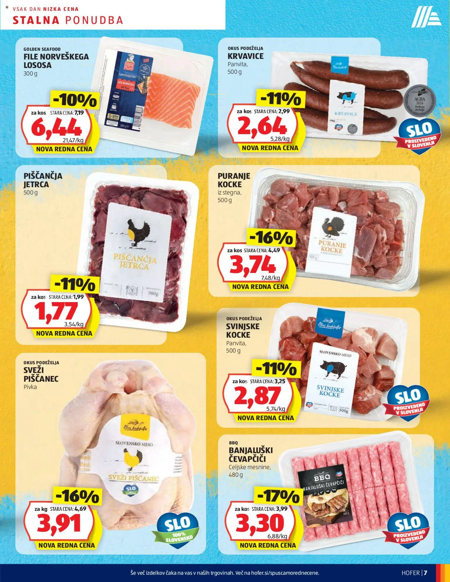 Novi Hofer katalog ponudbe – veljaven od 13.11.2025 | Stran: 7 | Izdelki: Čevapčiči, Kos