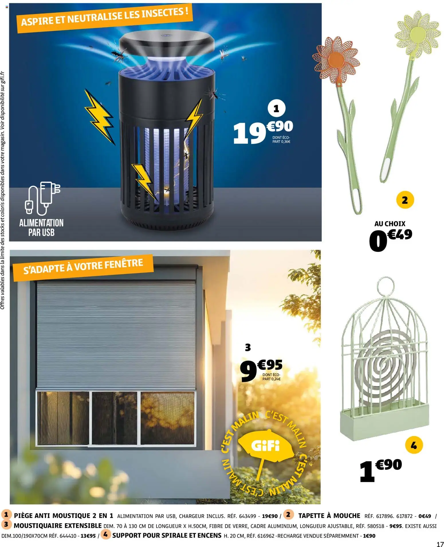 {H1} | Page: 17 | Produits: USB, Moustiquaire, Cadre