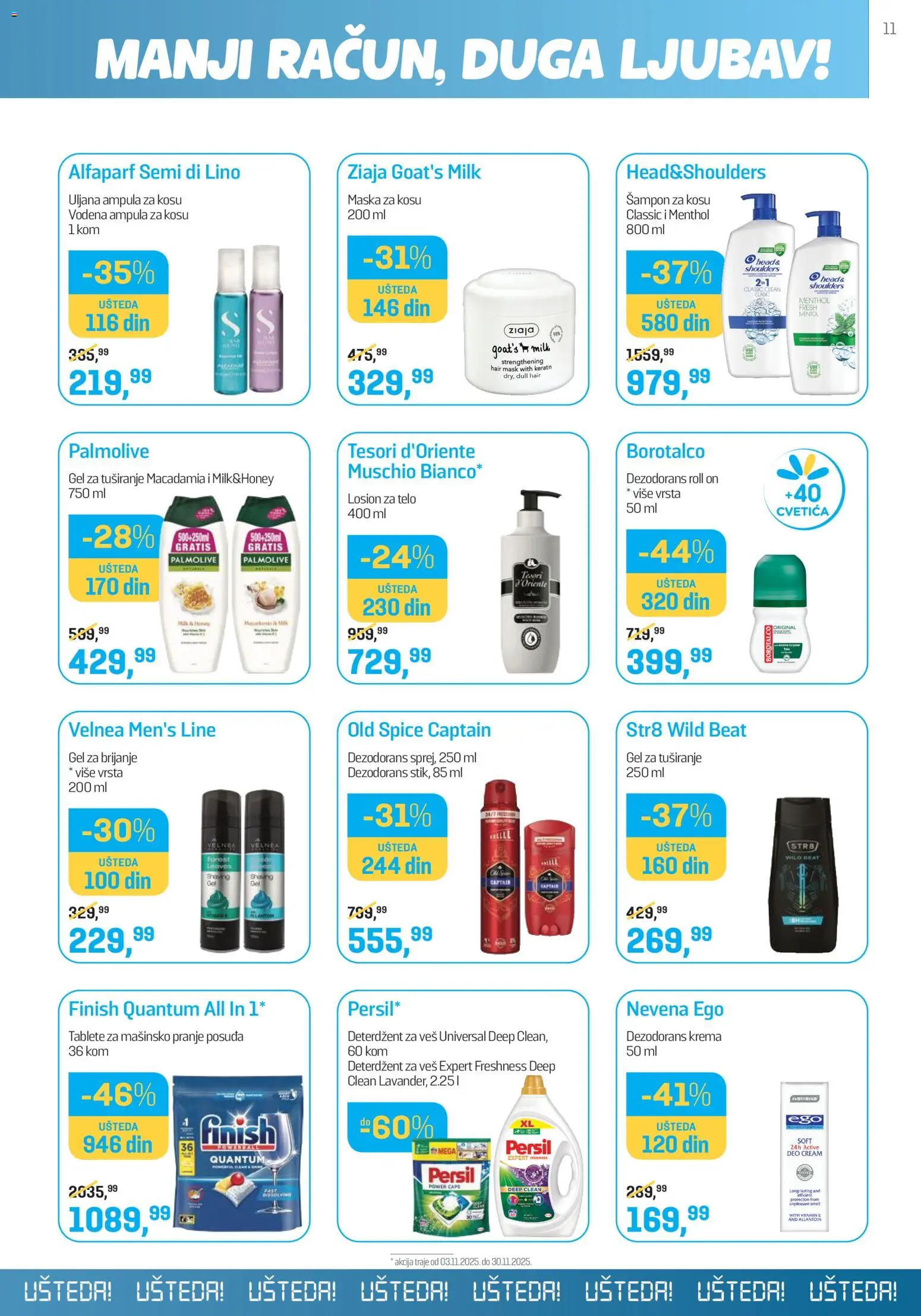 Lilly drogerie katalog - važi od 01.11.2025 | Strana: 11 | Proizvode: Deterdžent, Maska za kosu, Maska, Dezodorans