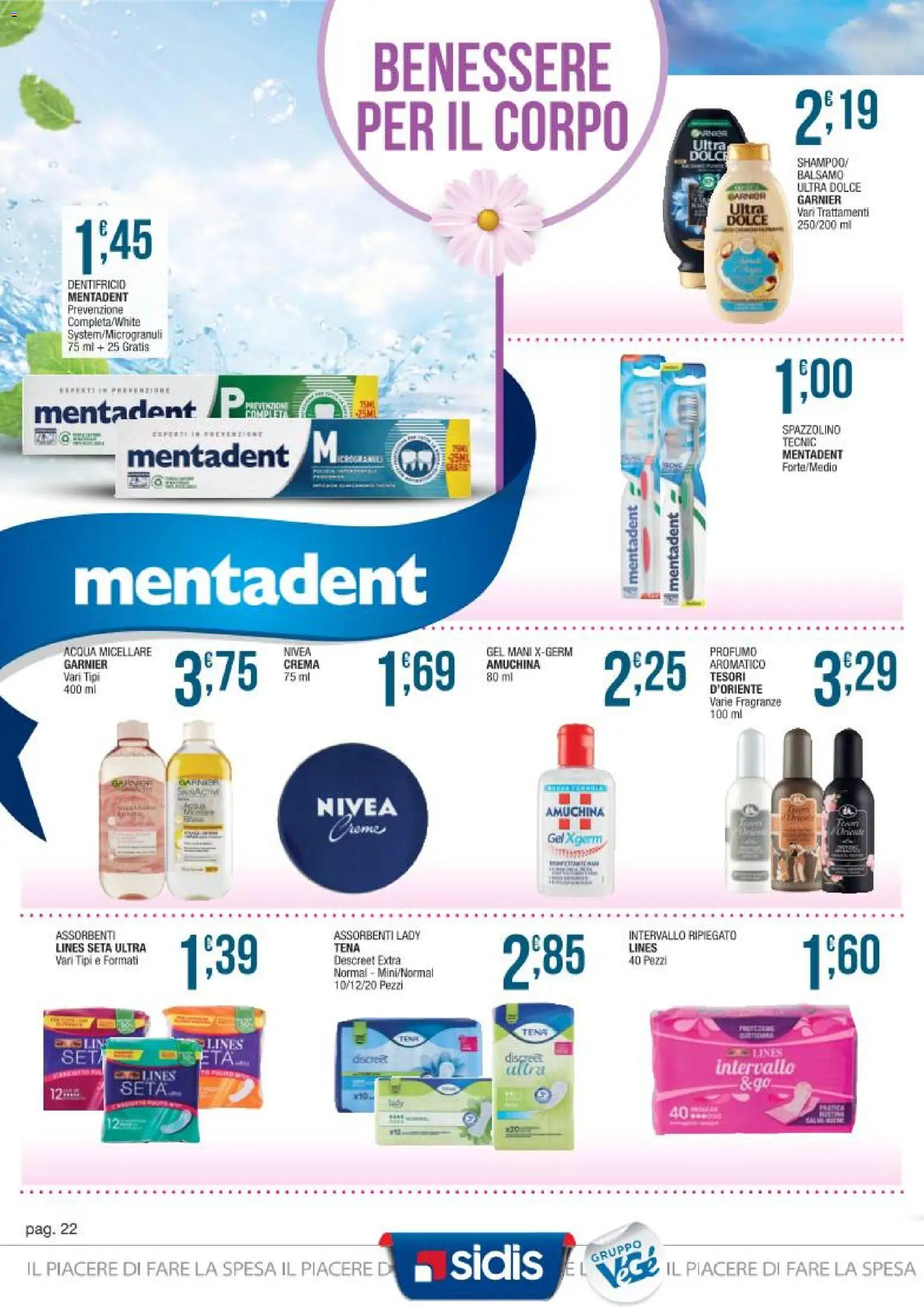 Volantino Sidis del 23.02.2026 | Pagina: 22 | Prodotti: Balsamo, Crema, Dentifricio, Spazzolino
