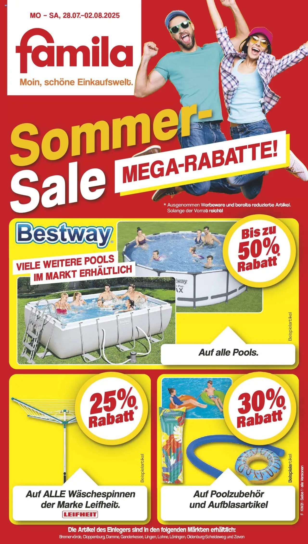 Famila Nordwest  Sonderangebote - gültig ab dem 28.07.2025 | Seite: 1