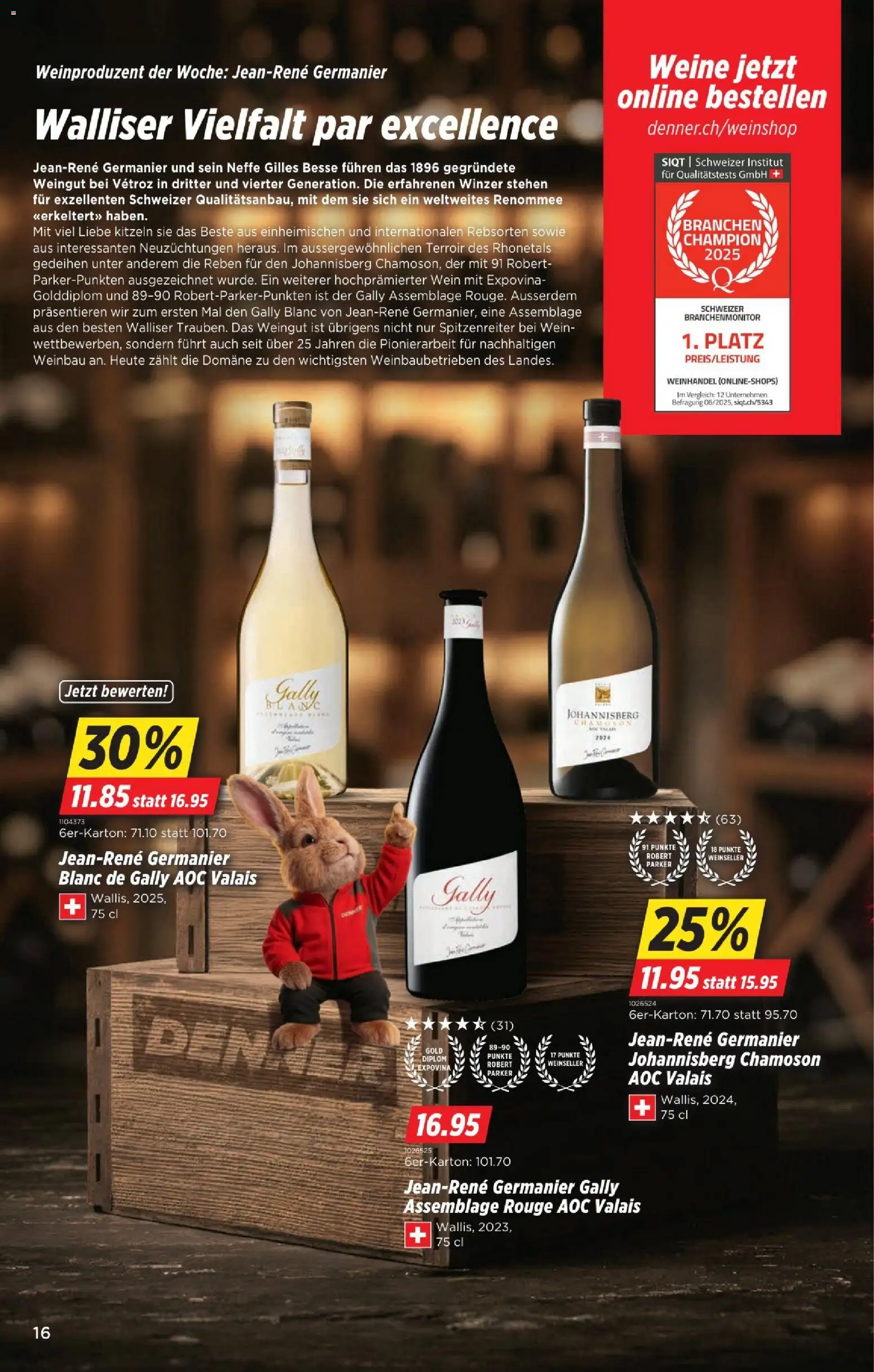 Denner aktionen – gültig ab 26.03.2026 | Seite: 16 | Produkte: Rouge, Wein