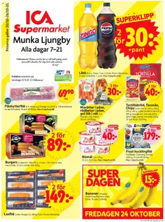 ICA Supermarket - Munka-Ljungby - Förhandsvisning av reklamblad från butik ICA Supermarket aktuell från 20.10.2025