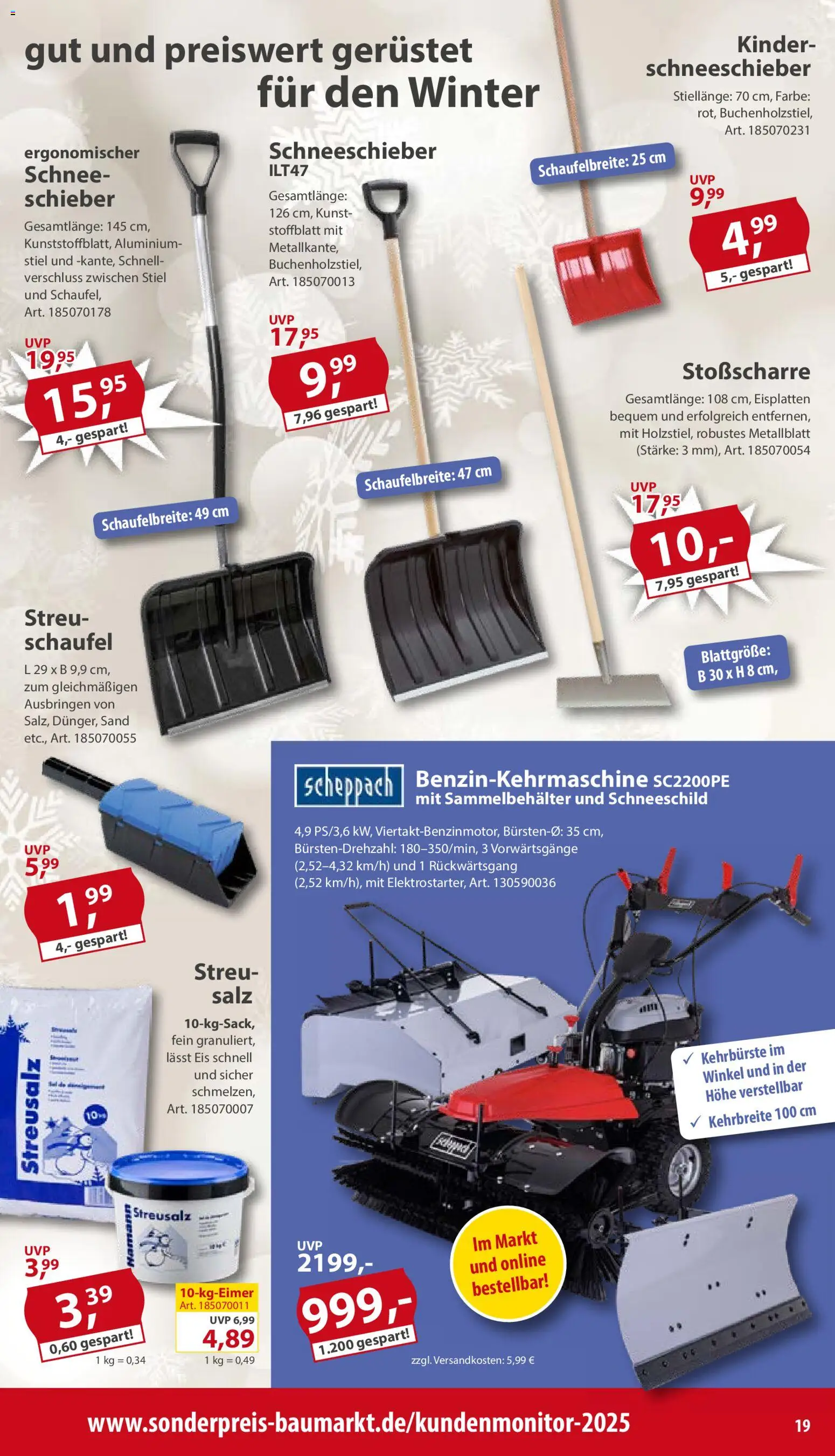 Sonderpreis Baumarkt Prospekt 	 – gültig ab 01.11.2025 | Seite: 19 | Produkte: Salz, Eis