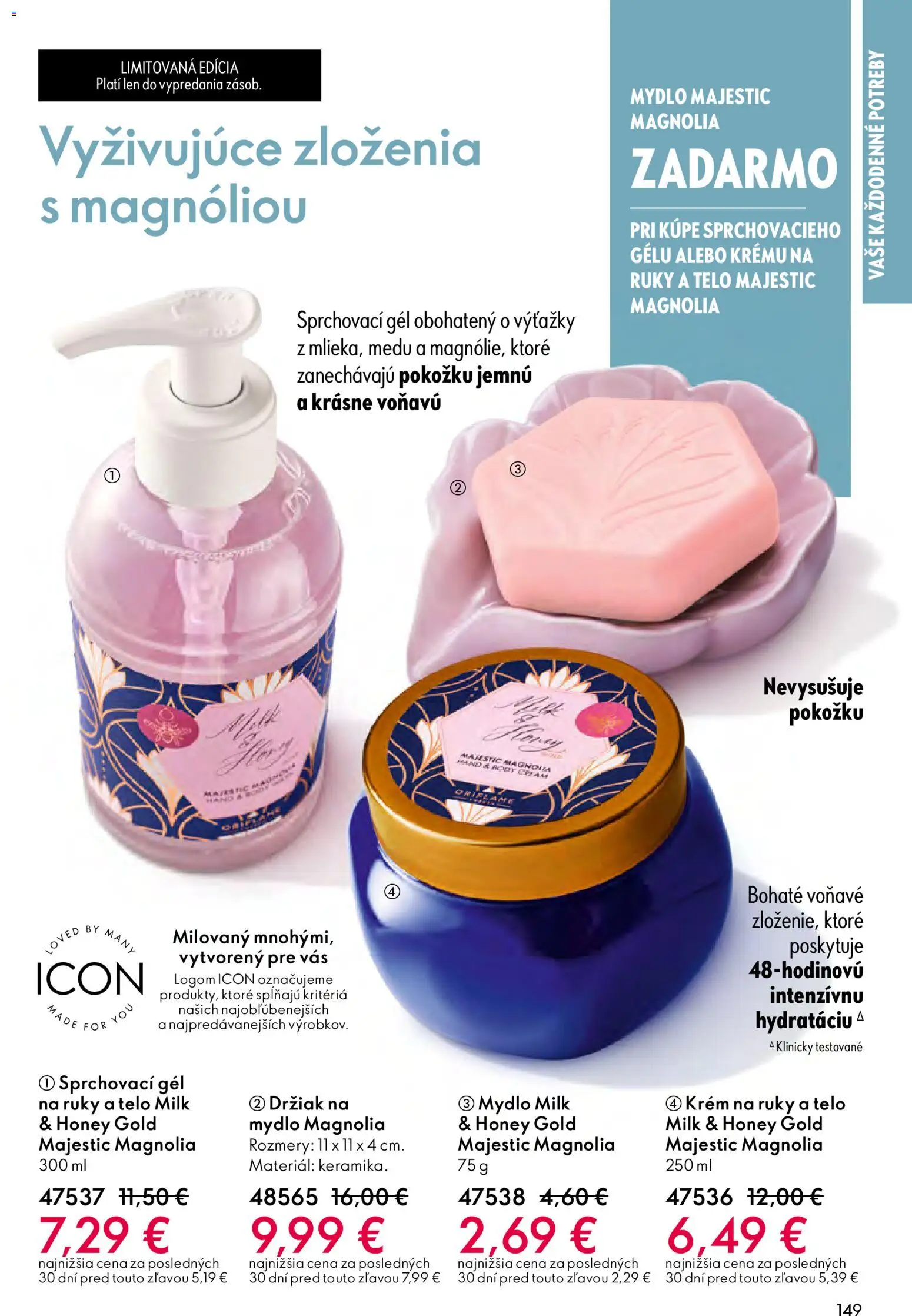 Nové Oriflame akcie – leták je platný od 24.12.2025 | Strana: 149 | Produkty: Krém na ruky, Mydlo, Krém