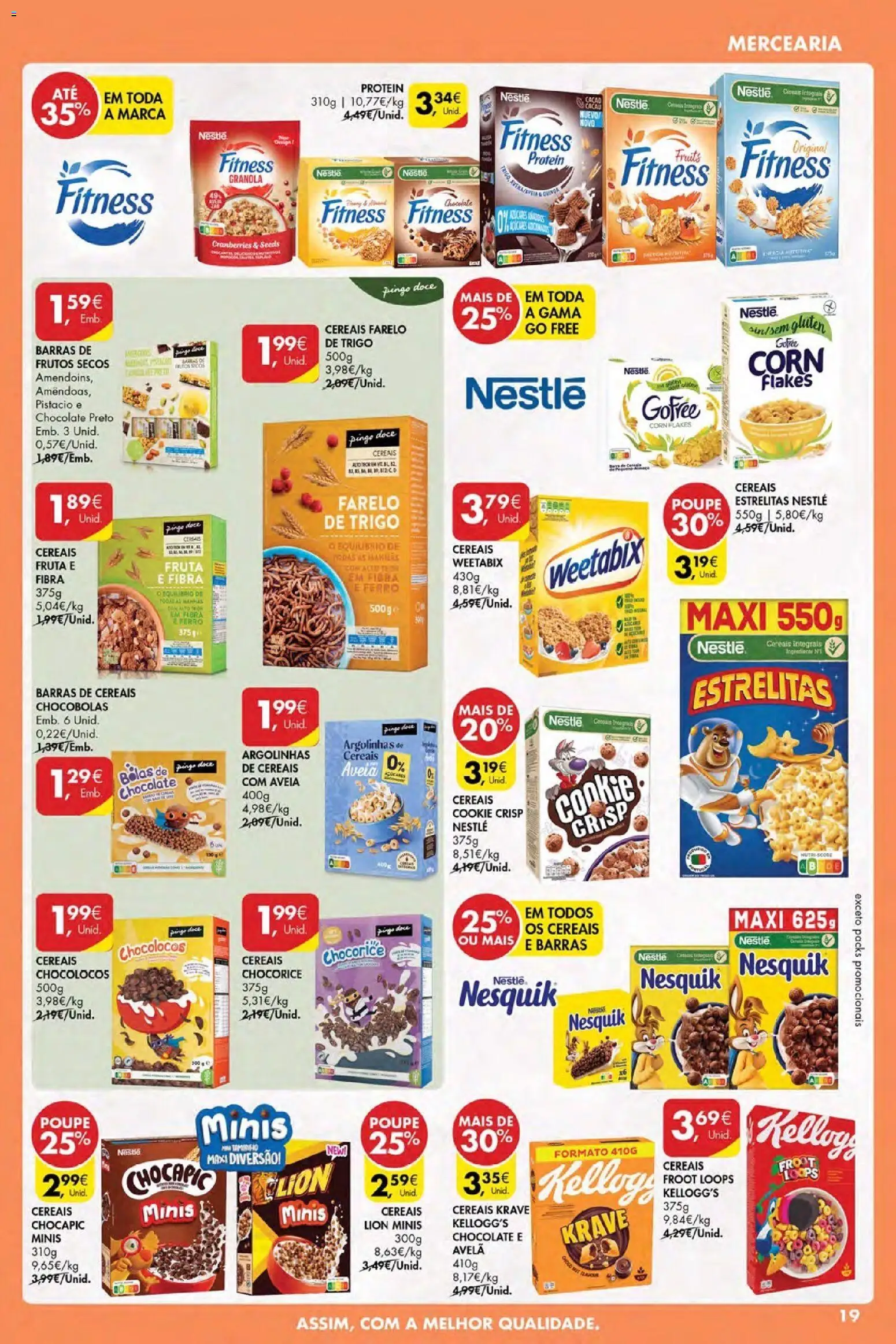 Pingo Doce Poupe Esta Semana Açores │ válido de 07.01.2026 | Página: 19 | Produtos: Aveia, Granola, Weetabix, Chocolate