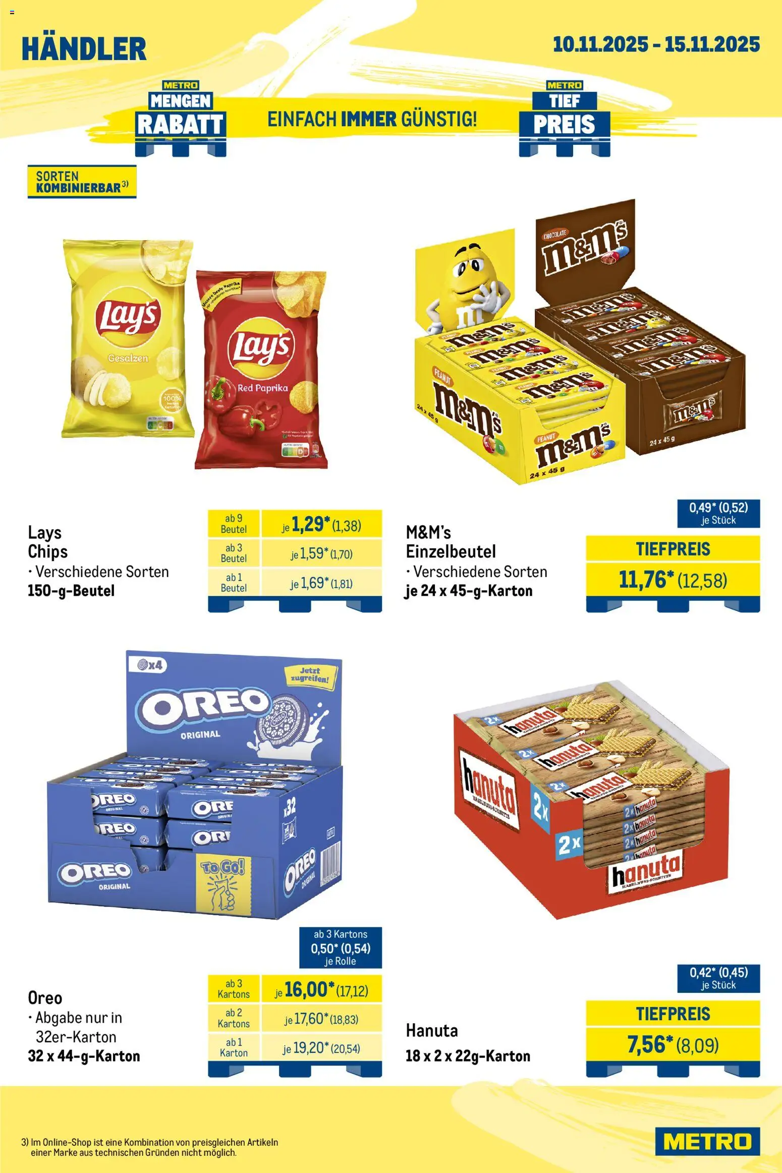 Metro Wochen-Angebote Händler – gültig ab 10.11.2025 | Seite: 2 | Produkte: M&M's, Paprika, Chips