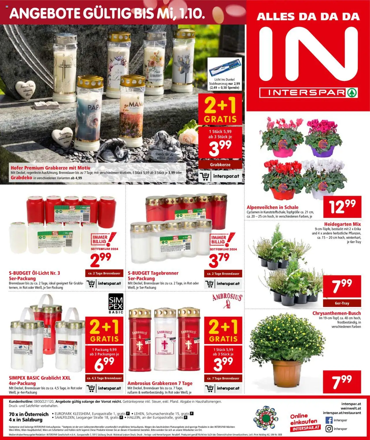 Interspar Flugblatt - Salzburg gültig ab 11.09.2025 | Seite: 20 | Produkte: Marhalábszár