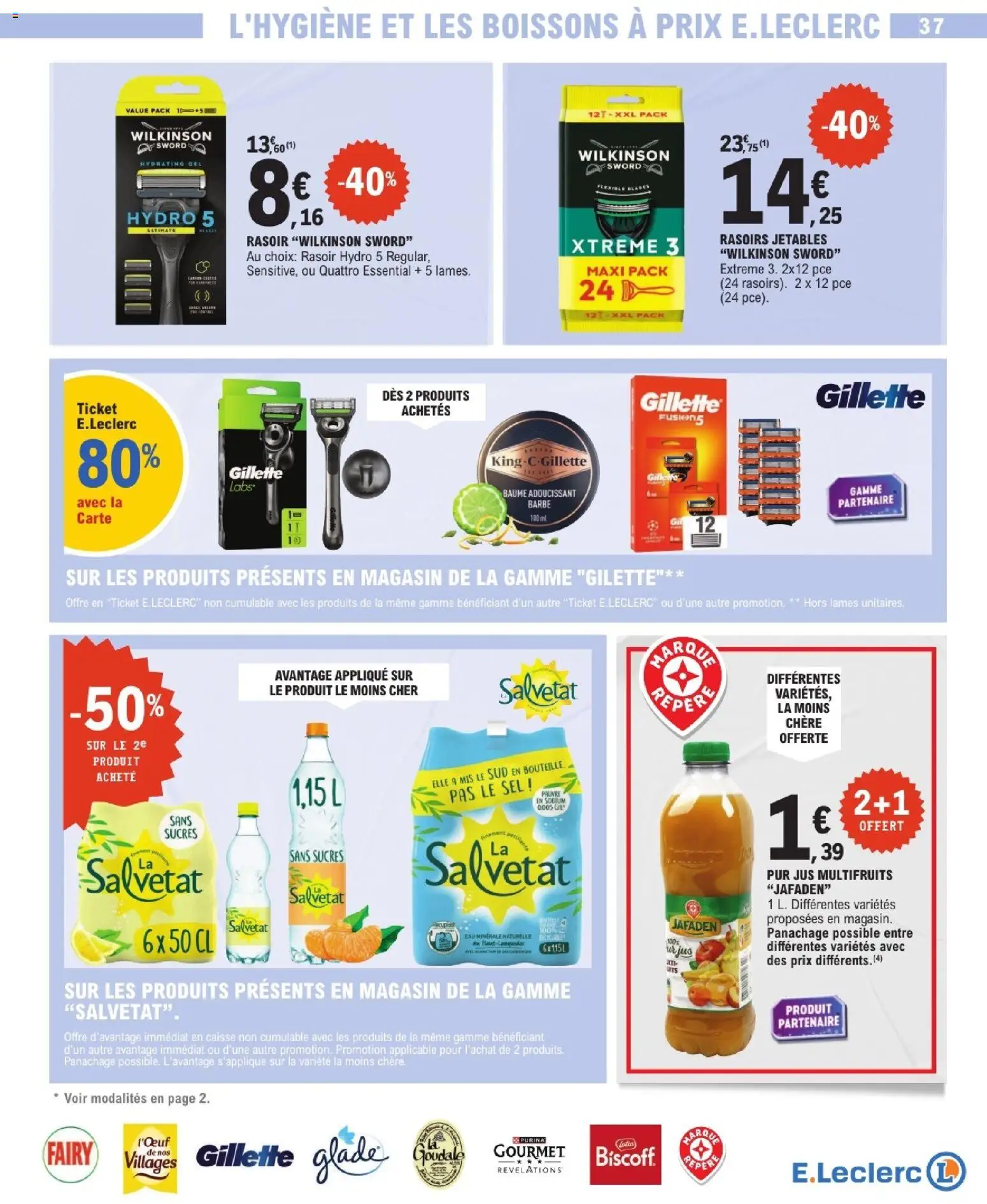 {H1} | Page: 37 | Produits: Salvetat, Rasoir, Fairy, Adoucissant