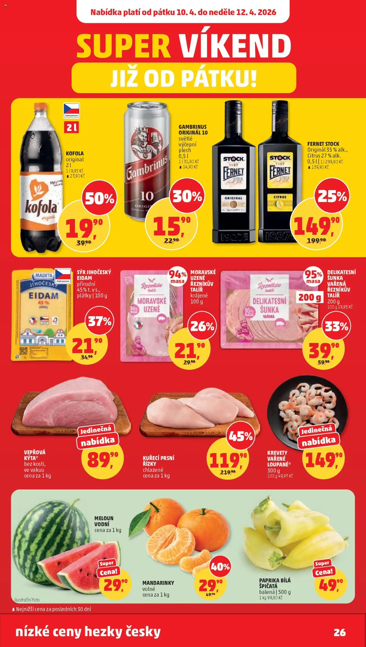 Penny Market leták od 08.04.2026 | Strana: 26 | Produkty: Plech, Eidam, Gambrinus, Meloun vodní