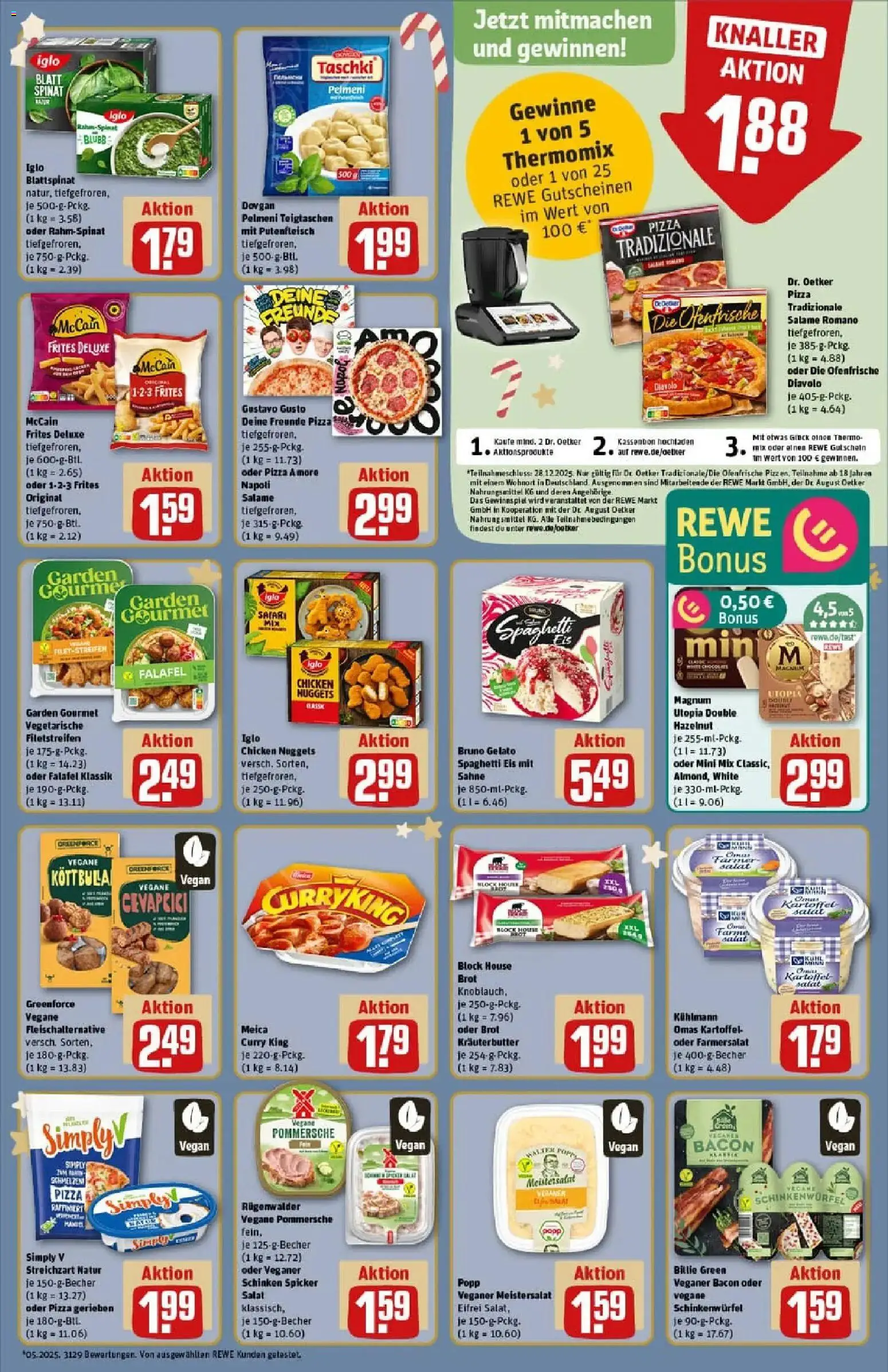 Rewe prospekt Neuss / Norf	 – gültig ab 07.12.2025 | Seite: 13 | Produkte: Cevapcici, McCain, Brot, Eis