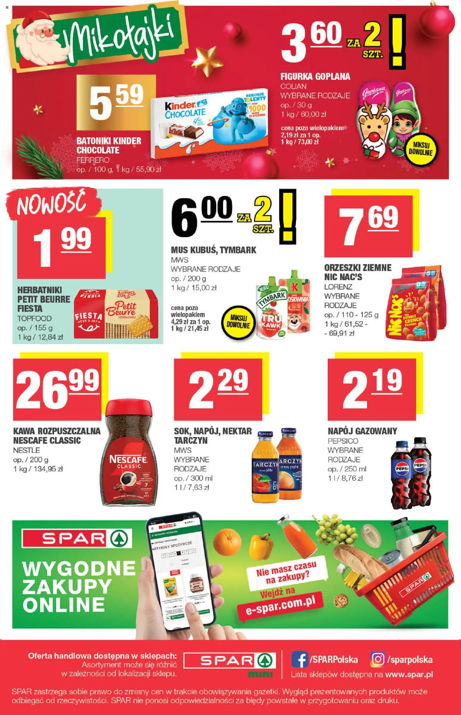 Spar Gazetka - Mini od 01.12.2025 | Strona: 4 | Produkty: Nescafe, Herbatniki, Orzeszki ziemne, Kawa