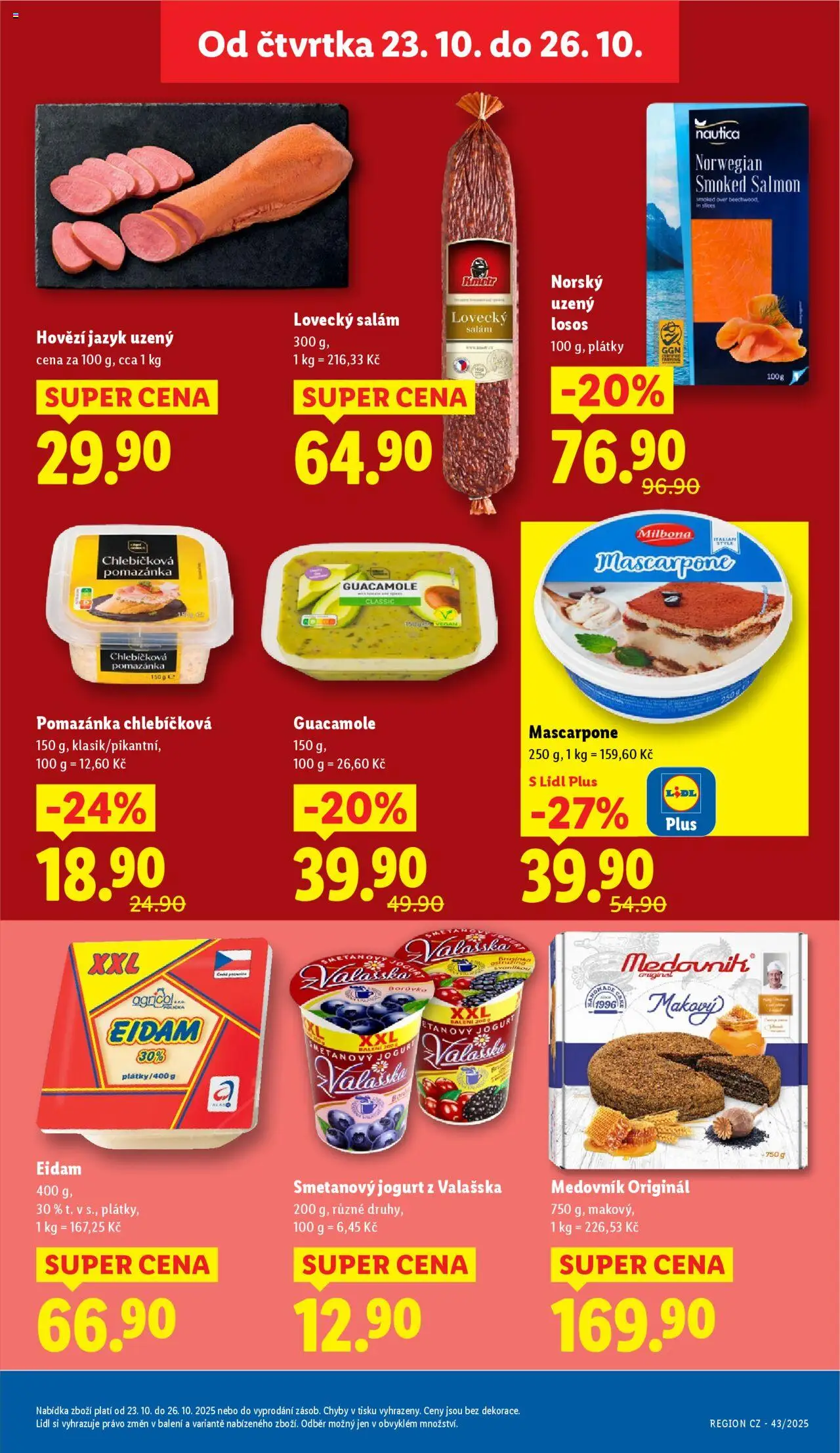 Lidl leták od 23.10.2025 | Strana: 13 | Produkty: Hovězí, Eidam, Mascarpone, Lovecký salám