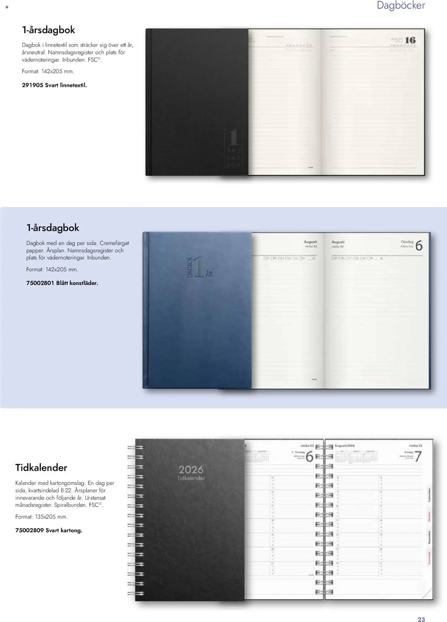 Lyreco reklamblad aktuell från 26.01.2026 | Sida: 23 | Produkter: Kalender