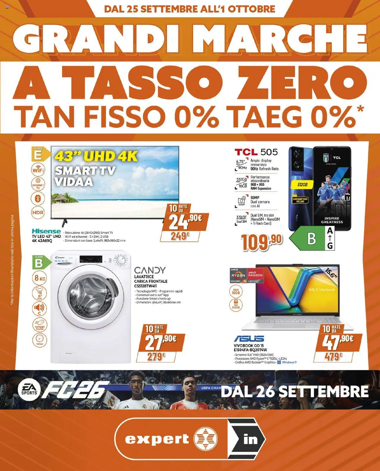 Volantino Ipercoop del 25.09.2025 | Pagina: 1 | Prodotti: smart TV, Lavatrice, TV, Caricabatterie