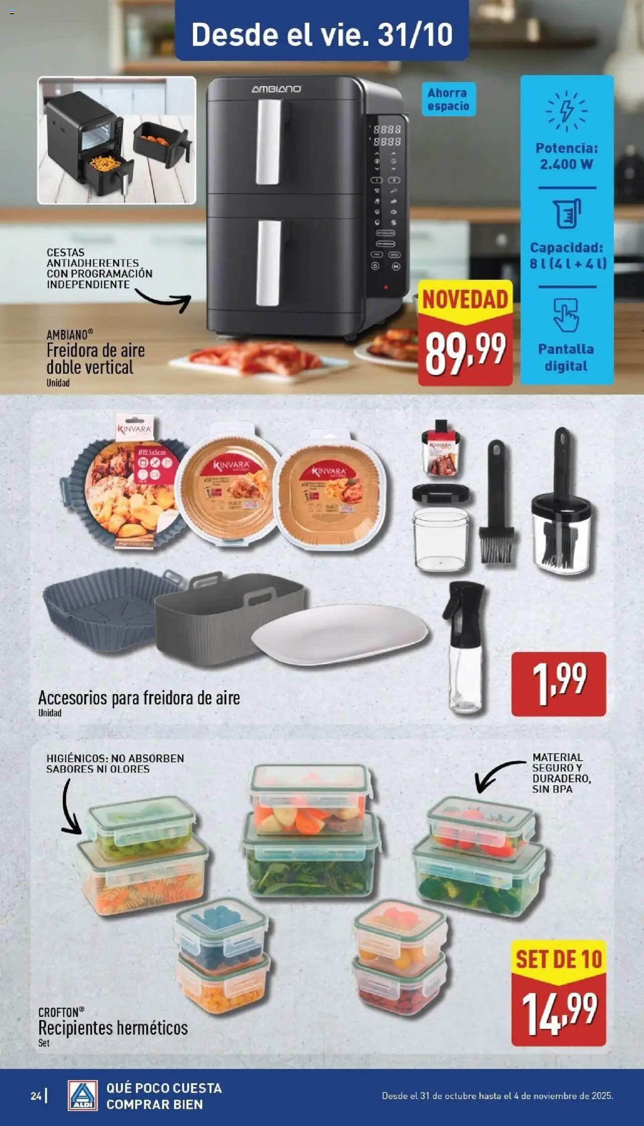 Aldi folleto Península │ válido desde el 27.10.2025 | Página: 24 | Productos: Freidora