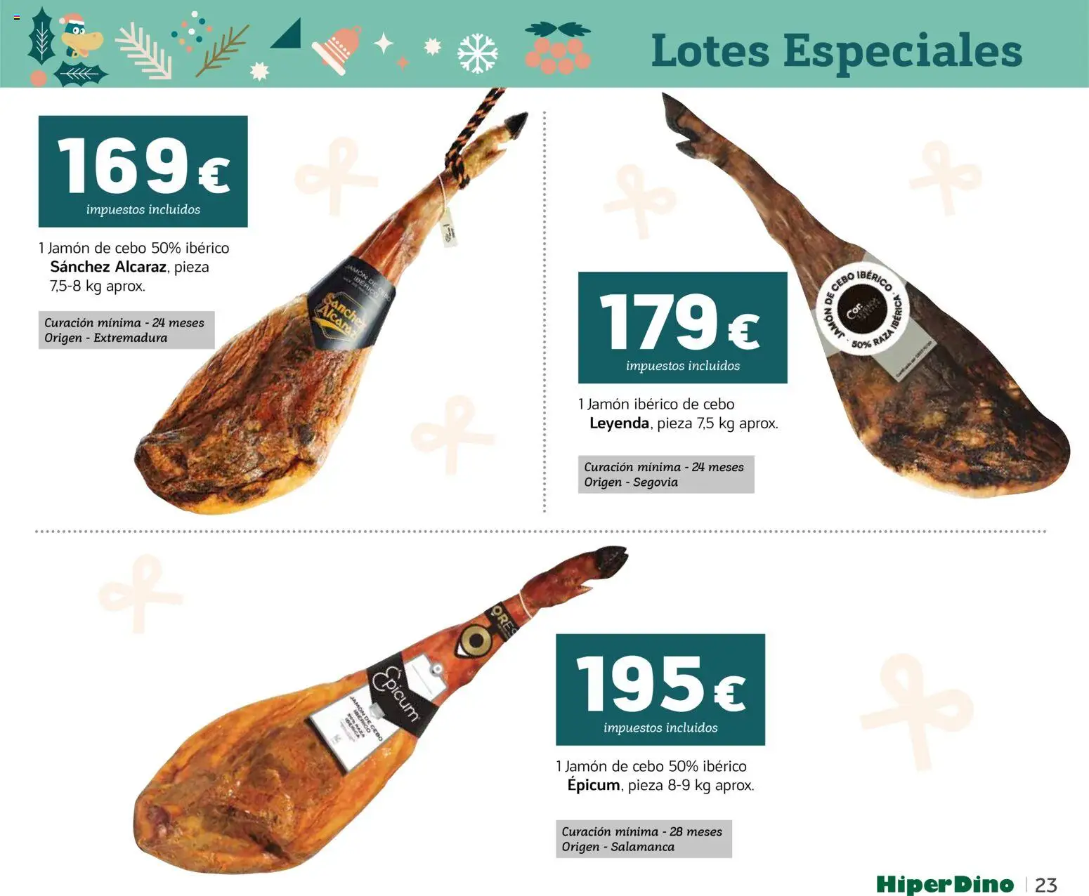 HiperDino - Catálogo Lotes y Cestas │ válido desde el 10.11.2025 | Página: 23 | Productos: Jamón ibérico, Jamón