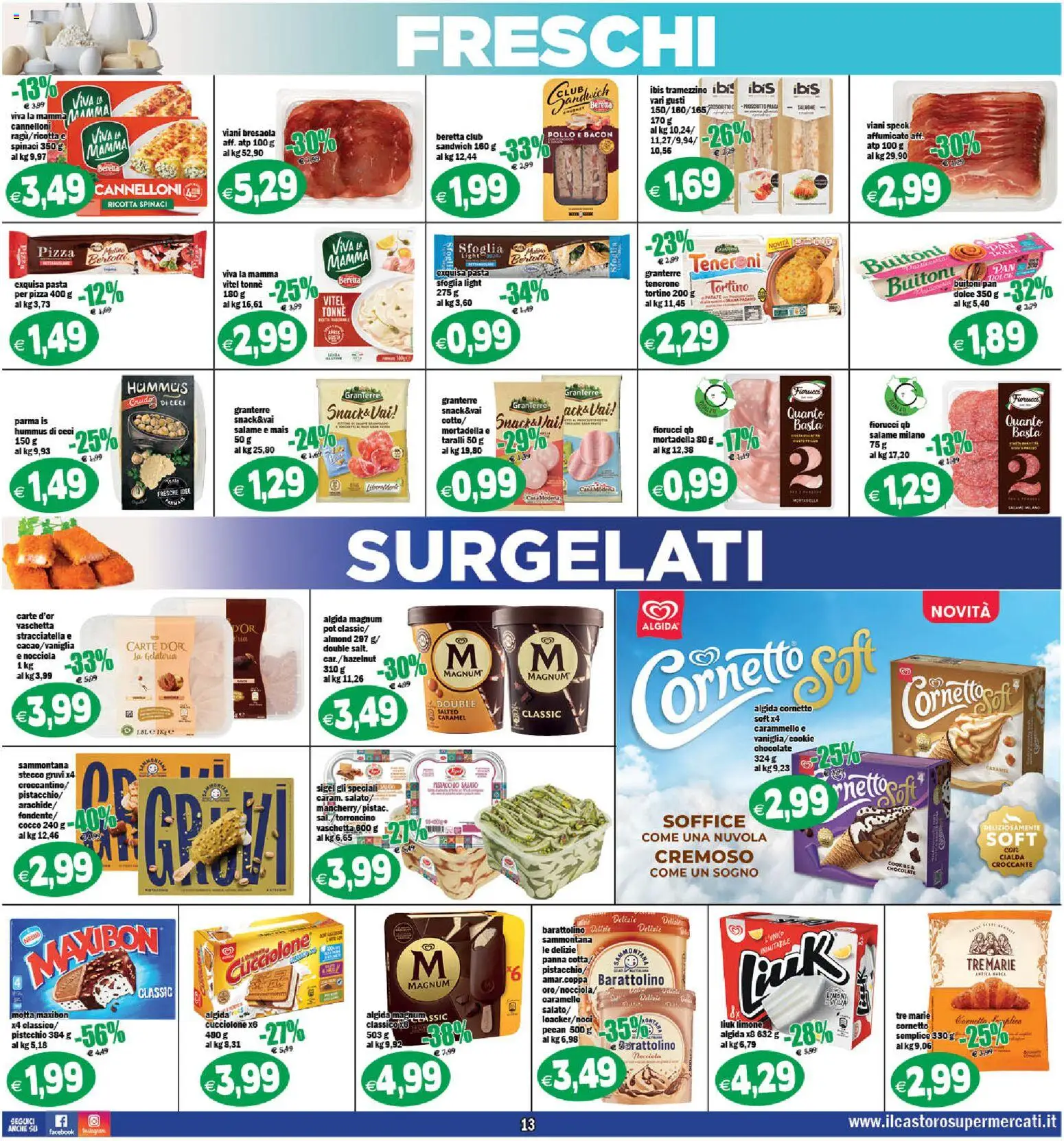 Volantino Il Castoro del 07.04.2026 | Pagina: 13 | Prodotti: Panna, Hummus, Ricotta, Mais