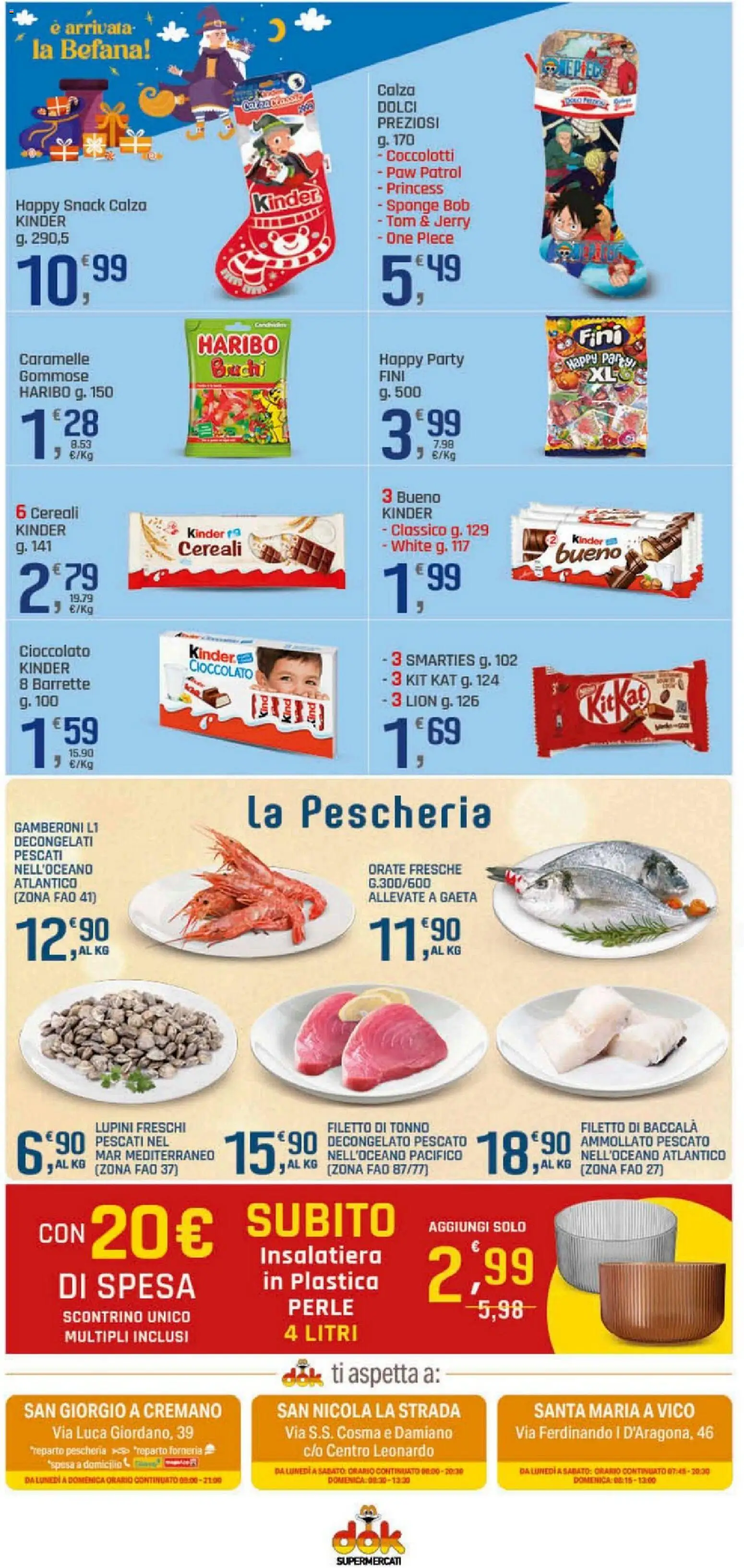 Volantino DOK del 29.12.2025 | Pagina: 13 | Prodotti: Cioccolato, Caramelle, Cereali, Gamberoni