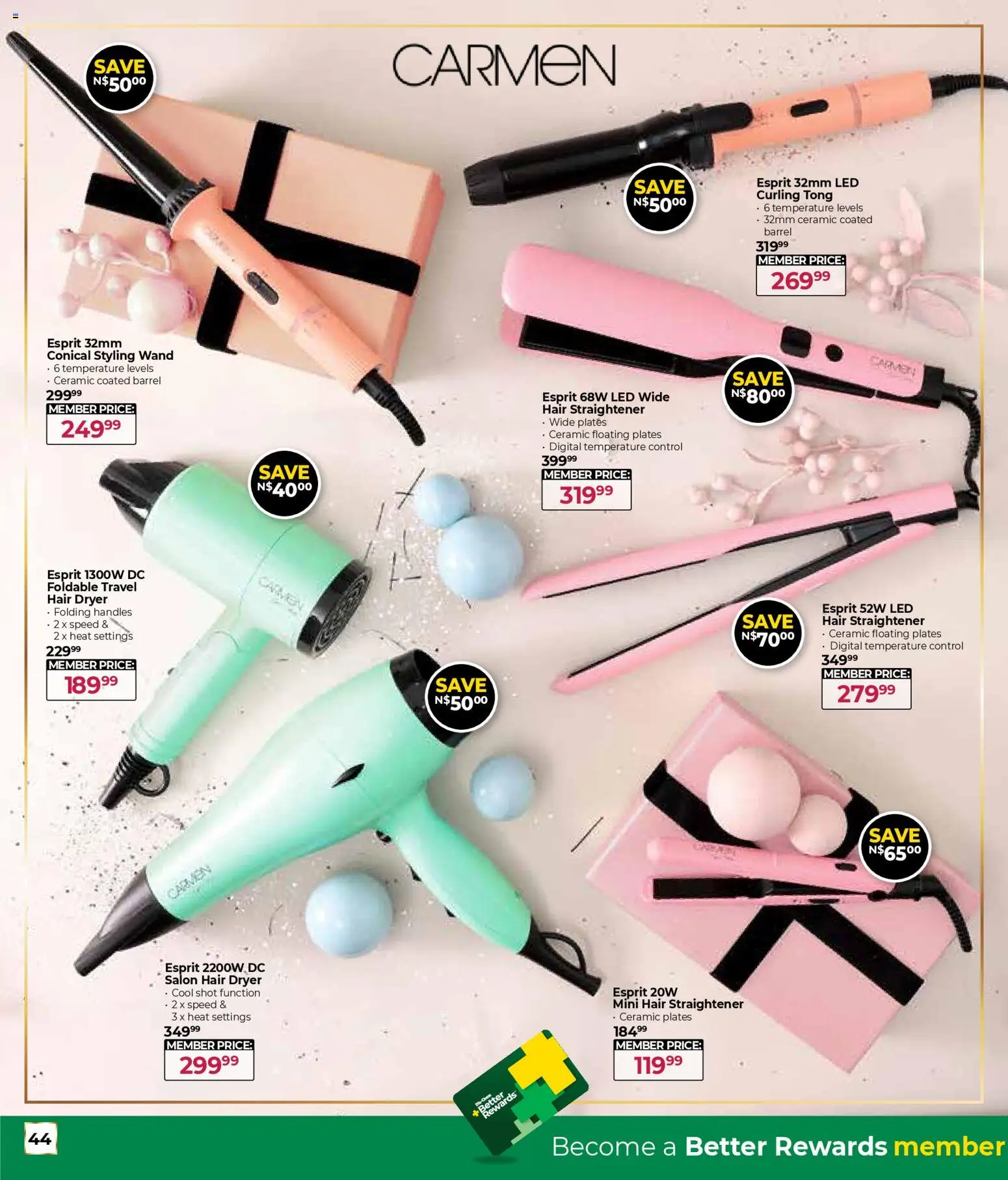 New Dis-Chem catalogue – valid from 29.10.2025 | Page: 44 | Products: Dryer, Hair dryer, Hair straightener