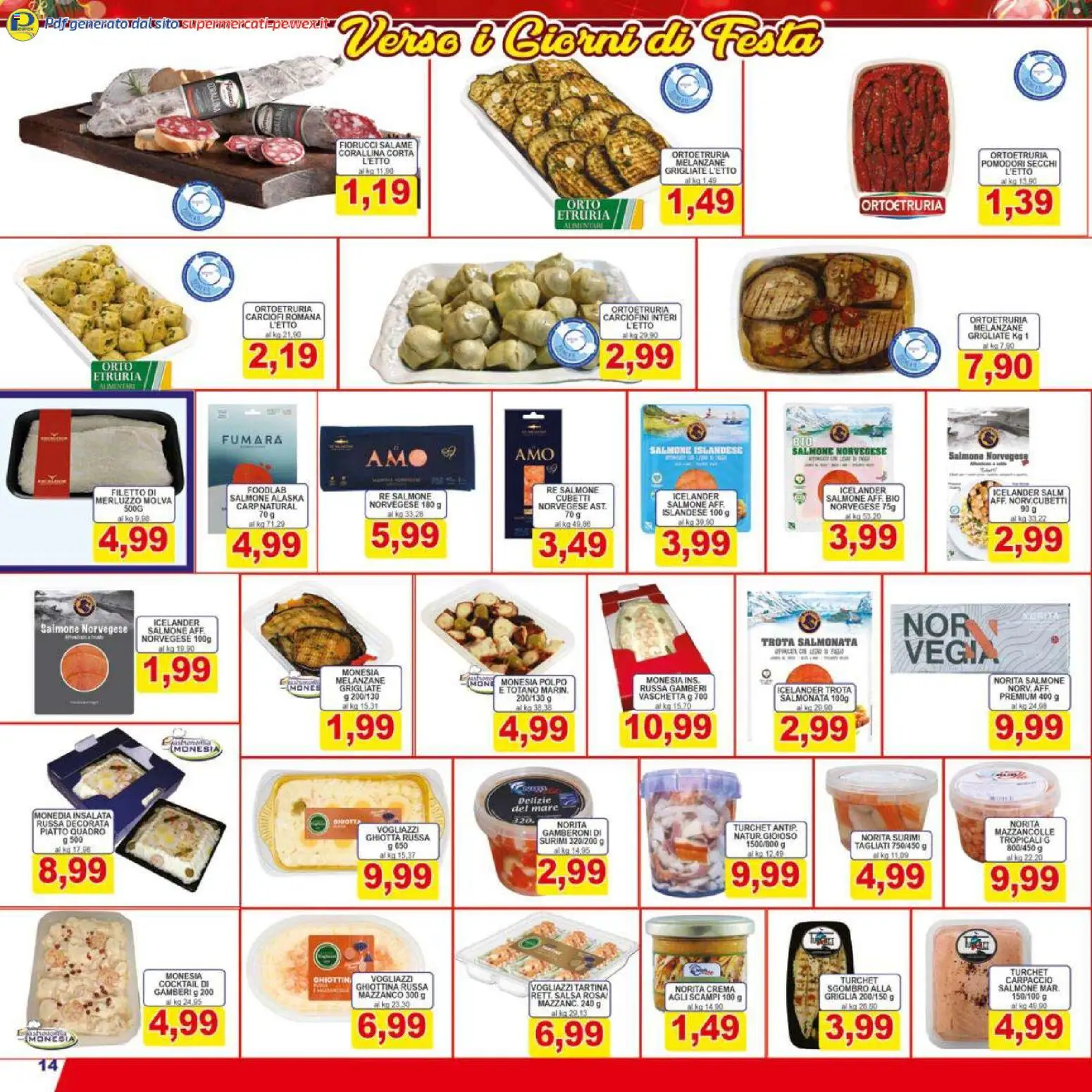 Volantino Pewex del 06.12.2025 | Pagina: 14 | Prodotti: Trota, Salsa, Griglia, Pomodori secchi