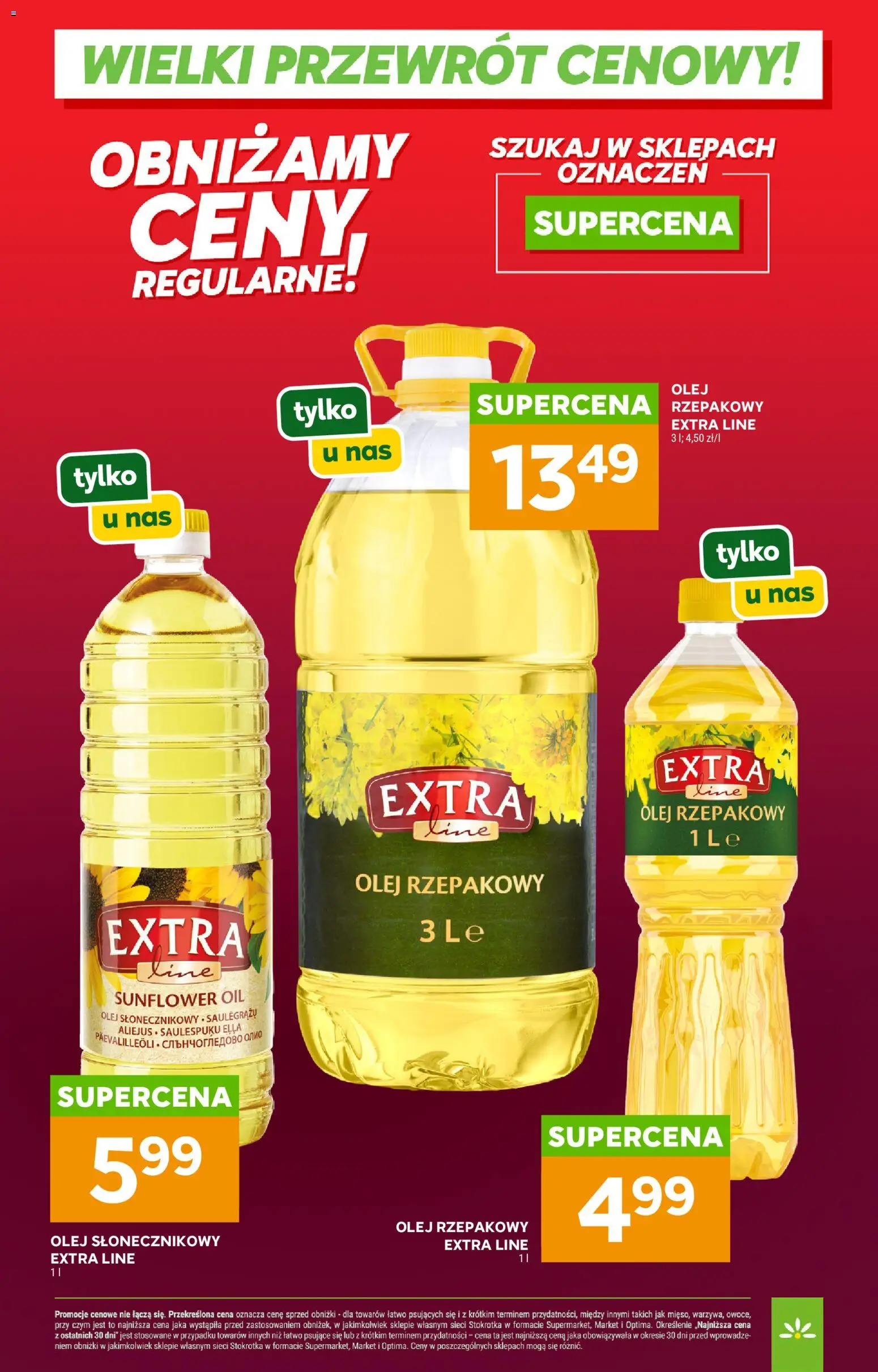 Stokrotka gazetka - Wielki przewrót cenowy od 10.04.2026 | Strona: 9 | Produkty: Olej rzepakowy, Olej słonecznikowy, Stokrotka, Olej