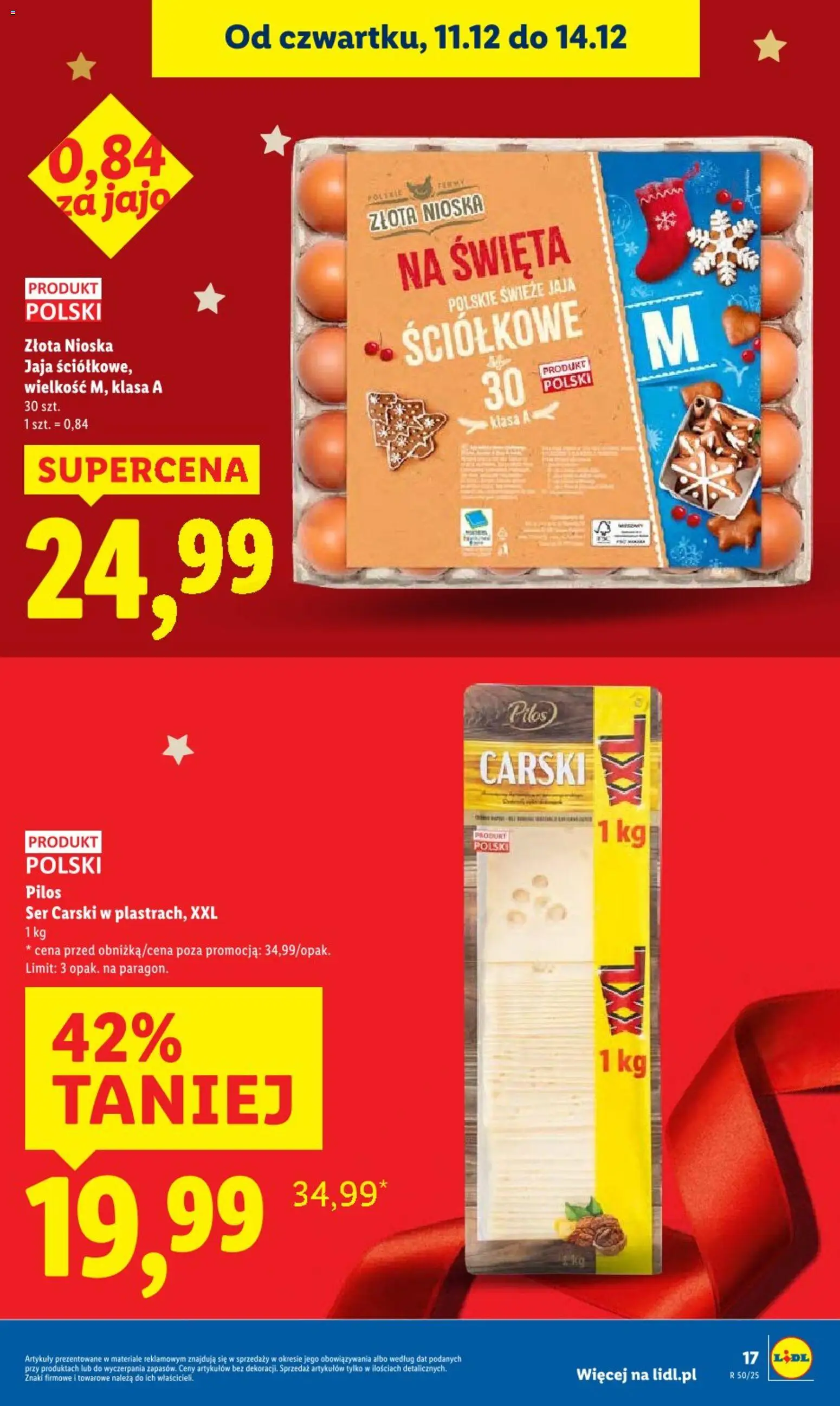 Lidl Gazetka od 11.12.2025 | Strona: 17 | Produkty: Ser, Jaja