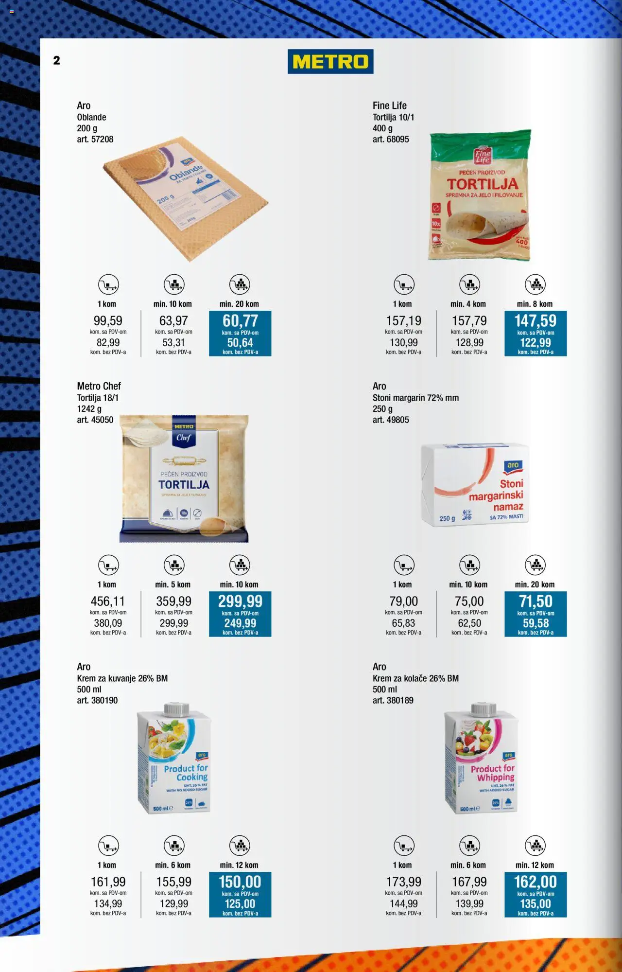 Metro katalog - važi od 01.09.2025 | Strana: 2 | Proizvode: Tortilja, Margarin