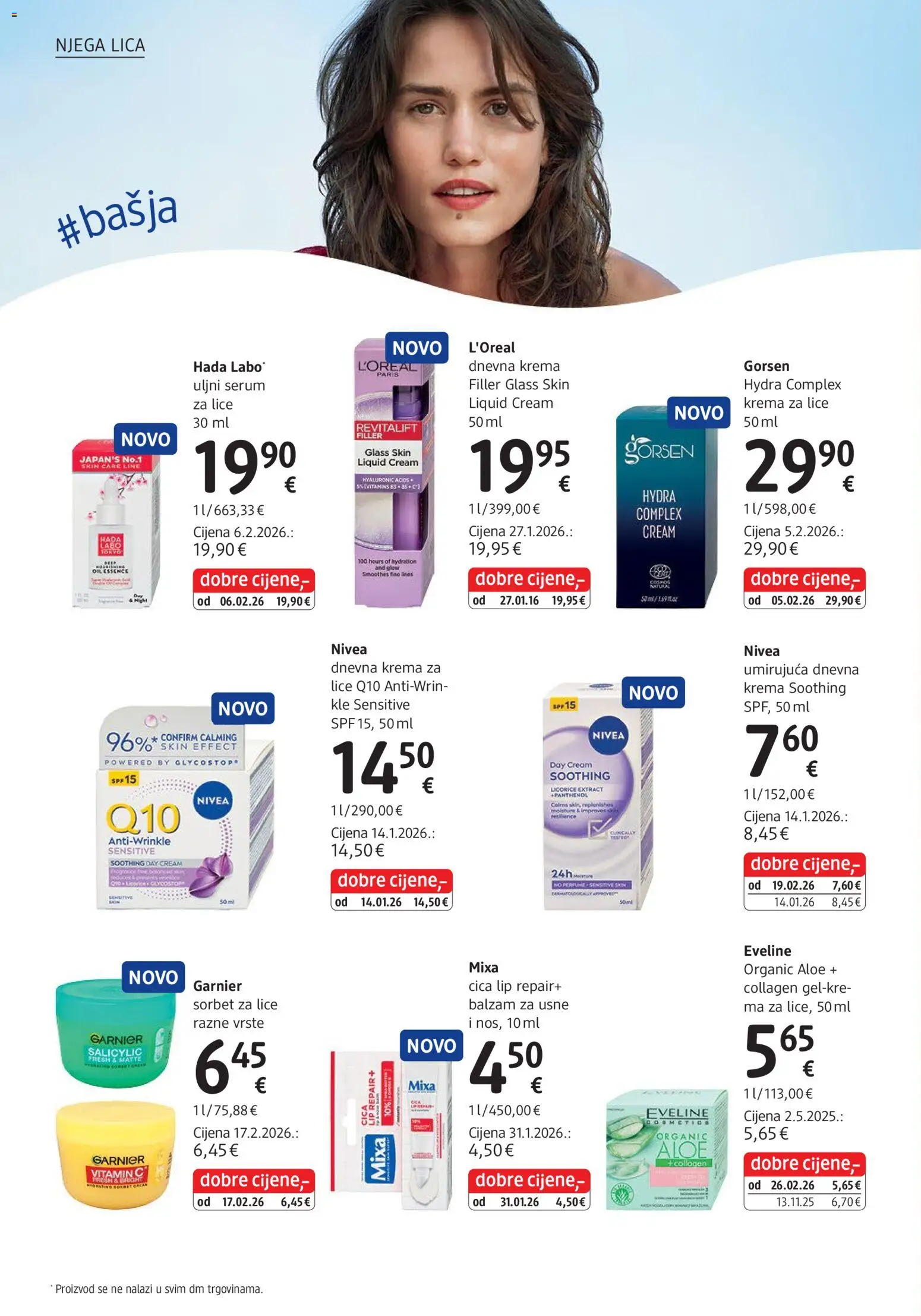 DM katalog | vrijedi od 01.04.2026 | Stranica: 16 | Proizvodi: Krema za lice, Krema, Nivea, Garnier
