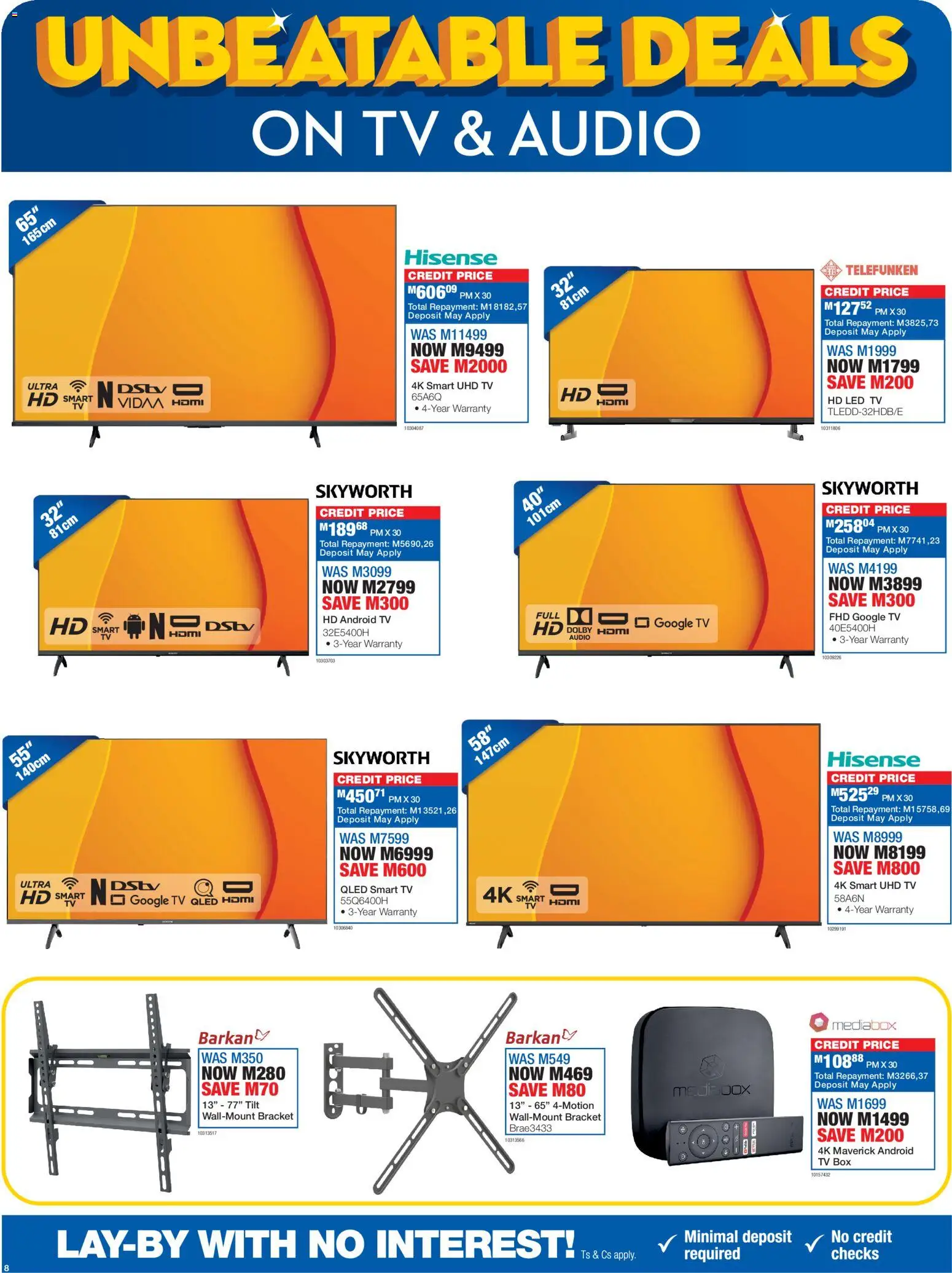 New OK Furniture catalogue – valid from 16.02.2026 | Page: 8 | Products: Audio, TV, Box