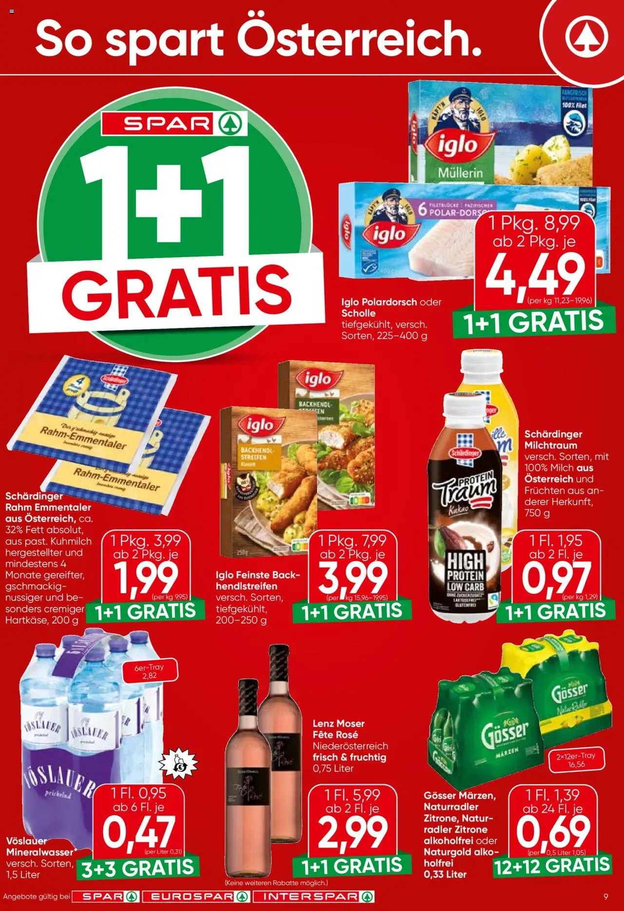 Spar Flugblatt - Wien gültig ab 07.08.2025 | Seite: 9 | Produkte: Zitrone, Milch