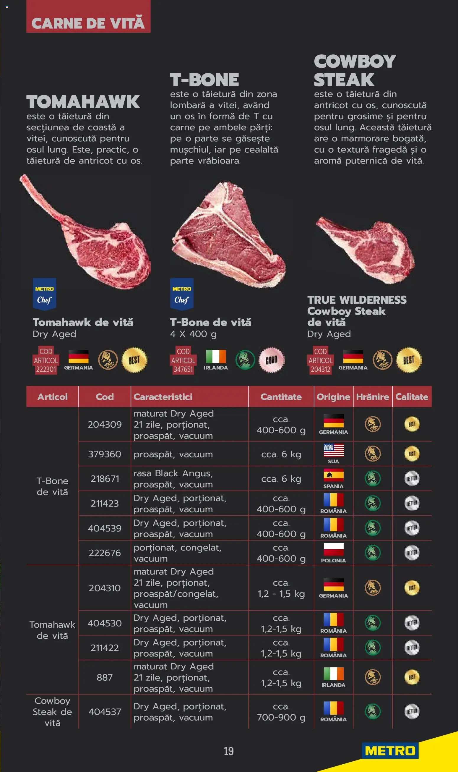 Noul catalog Metro – valabil de la 03.06.2025 | Pagină: 19 | Produse: Carne De Vită