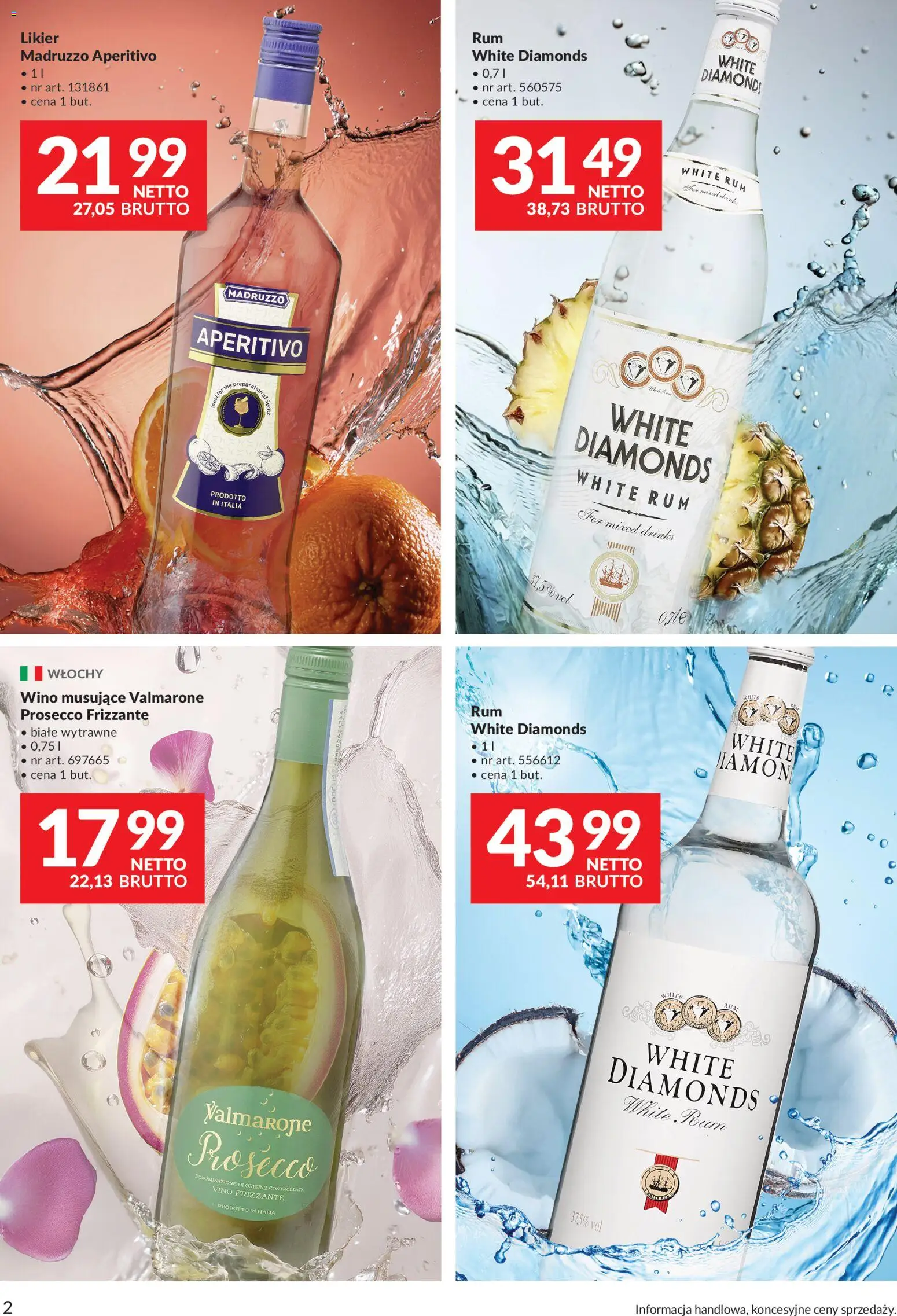Makro Gazetka - Alkohole marek własnych od 01.02.2026 | Strona: 2 | Produkty: Wino, Rum, Prosecco