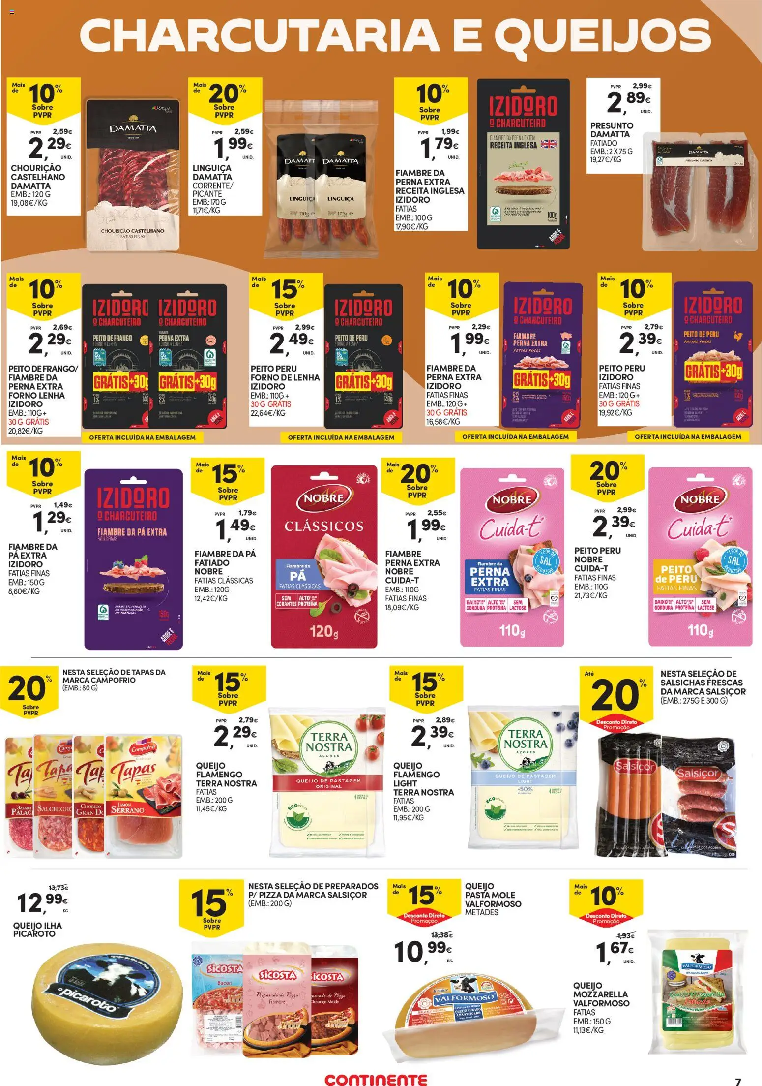 Continente - Açores │ válido de 19.02.2026 | Página: 7 | Produtos: Sal, Linguiça, Chouriço, Proteina