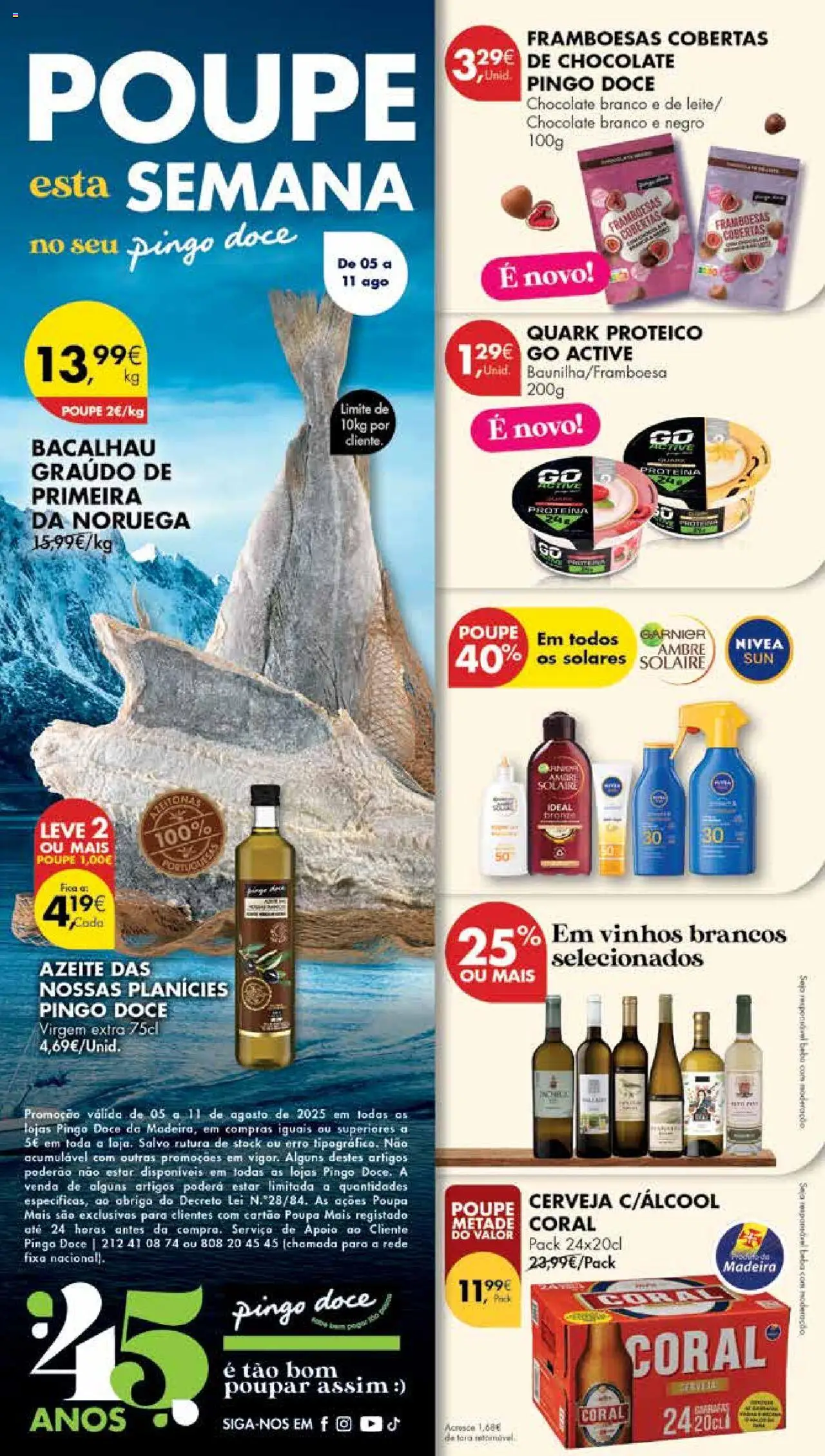 Pingo Doce Poupe Esta Semana Madeira │ válido de 05.08.2025 | Página: 32 | Produtos: Bacalhau, Framboesas, Chocolate, Cerveja