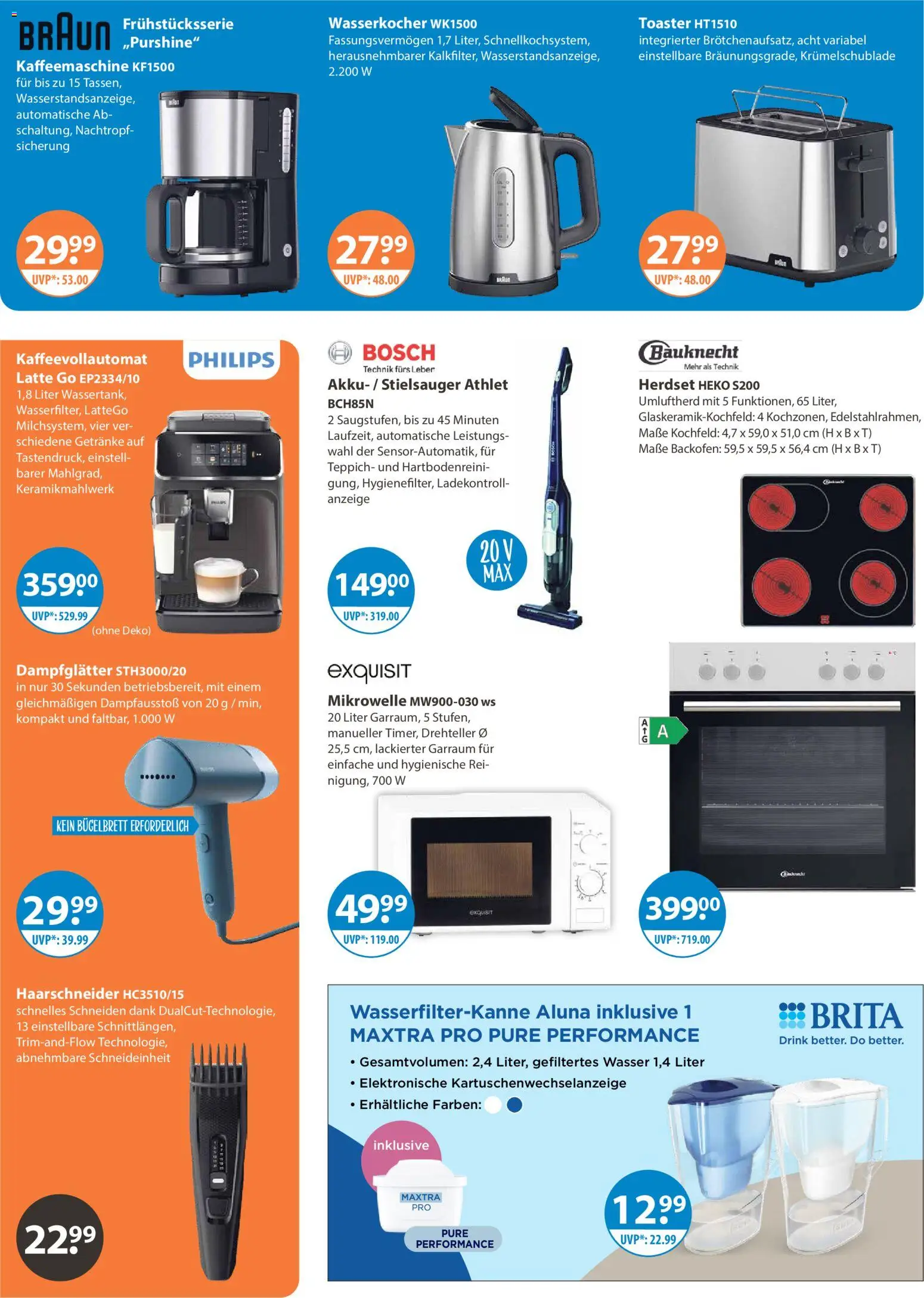 V-Markt - München – gültig ab 05.02.2026 | Seite: 18 | Produkte: Bosch, Philips, Wasser, Kaffeevollautomat